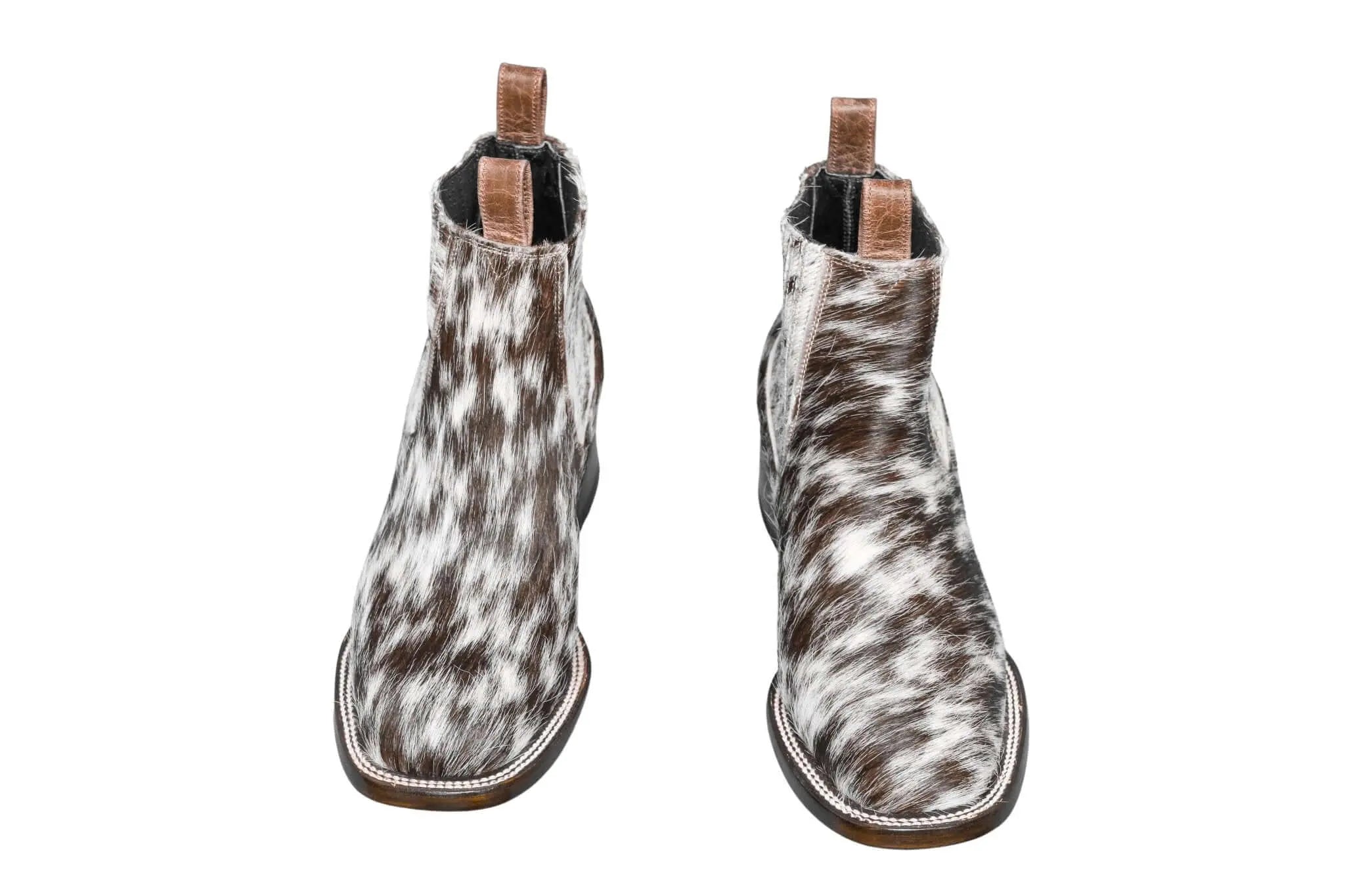 Aurora Cowhide Boots – Size 8.5 – Handmade Western Boots for Women