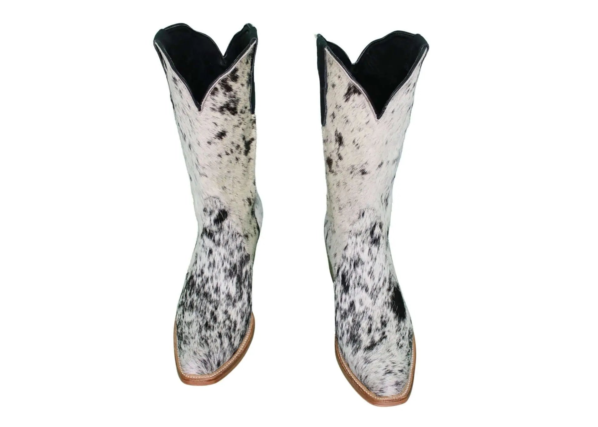 Carmen Tall Cowhide Boots – Hair-on Hide – Size 10 – Handmade Western Boots for Women