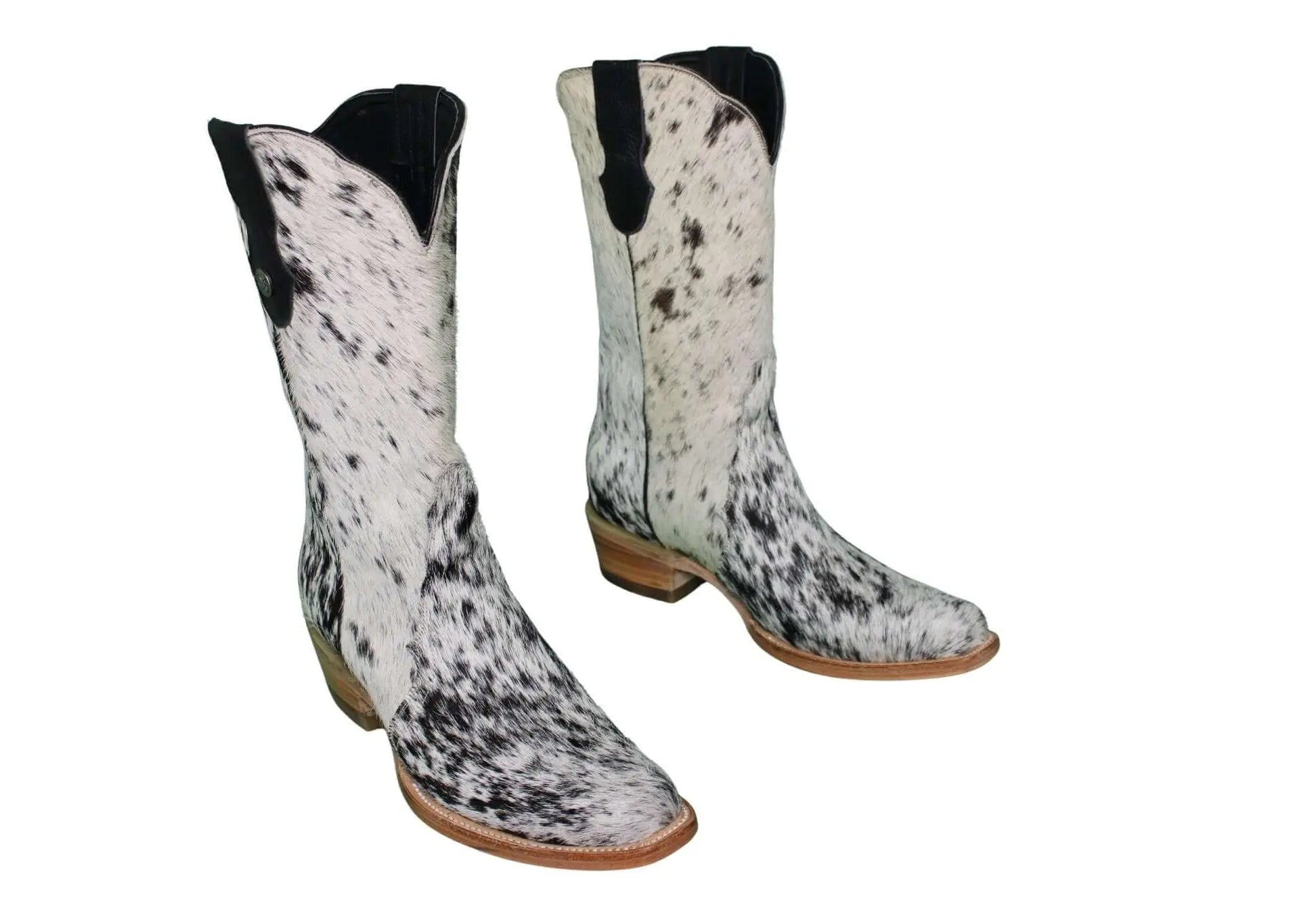 Carmen Tall Cowhide Boots – Hair-on Hide – Size 10 – Handmade Western Boots for Women