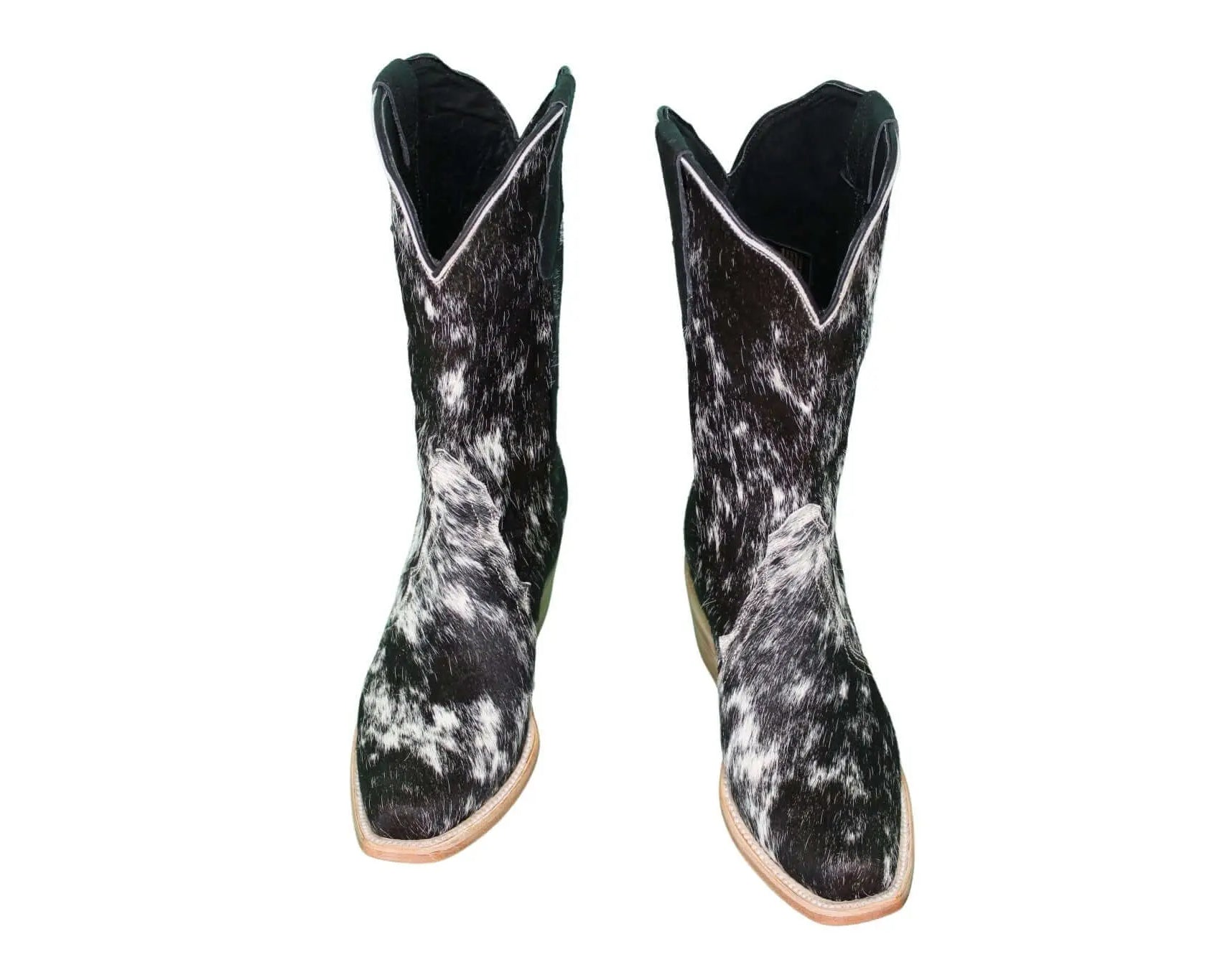 Carmen Tall Cowhide Boots – Hair-on Hide – Size 6.5 – Handmade Western Boots for Women