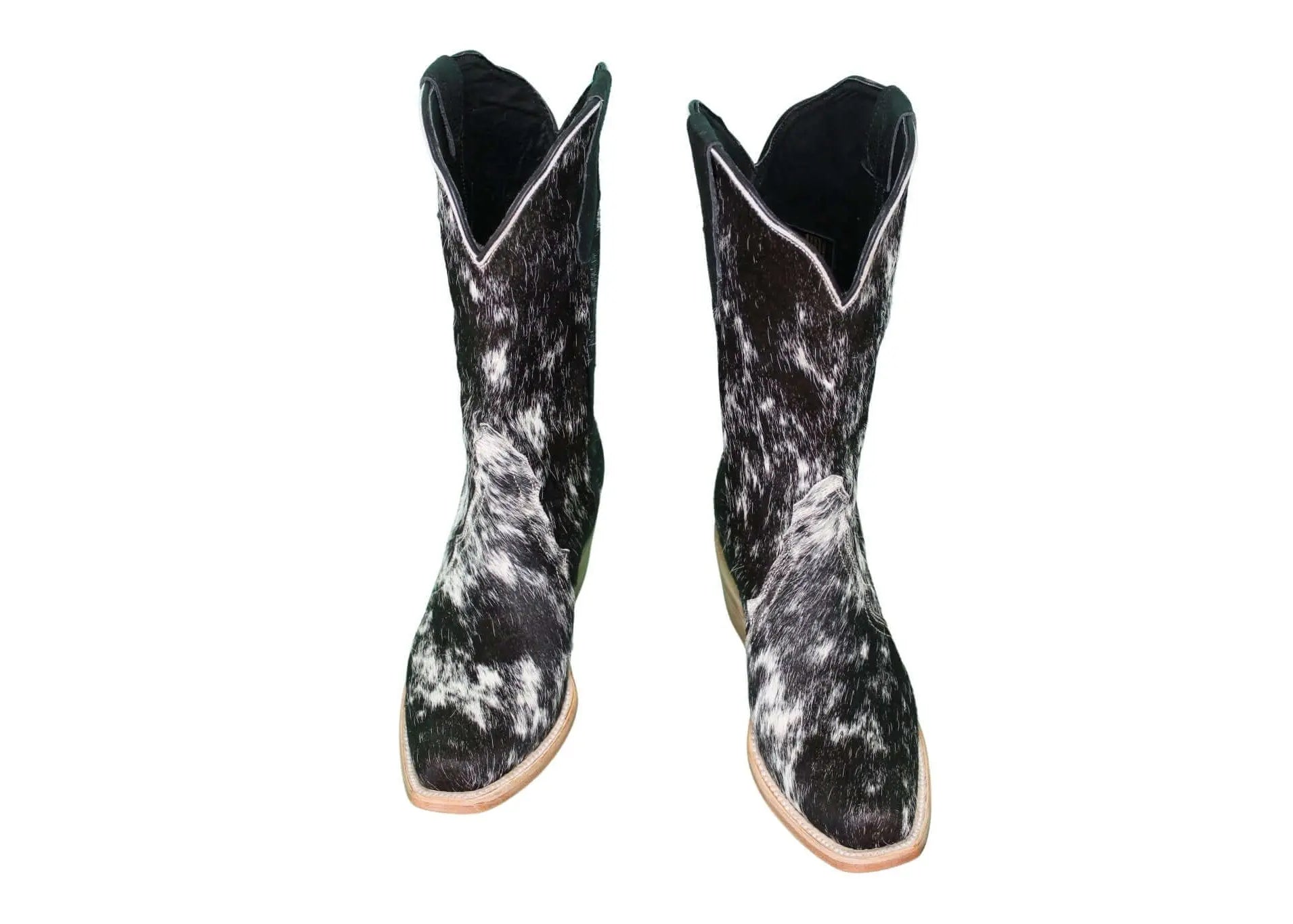 Carmen Tall Cowhide Boots – Hair-on Hide – Size 6.5 – Handmade Western Boots for Women