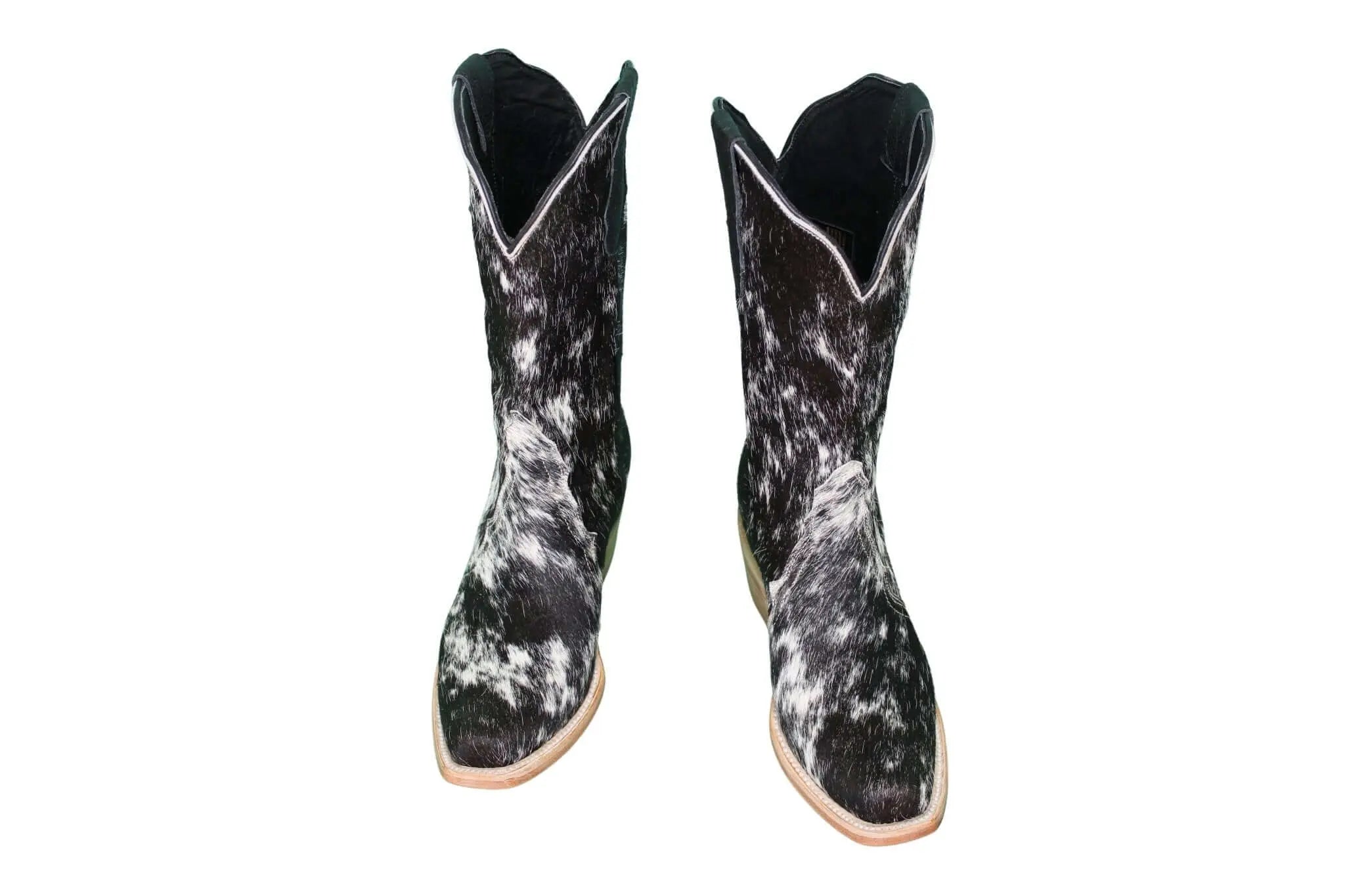 Carmen Tall Cowhide Boots – Hair-on Hide – Size 6.5 – Handmade Western Boots for Women