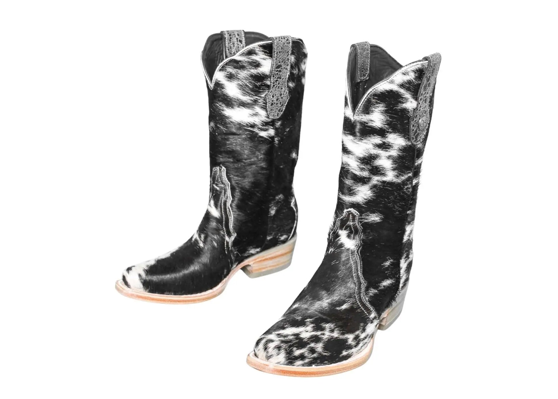 Carmen Tall Cowhide Boots – Hair-on Hide – Size 6.5 – Handmade Western Boots for Women