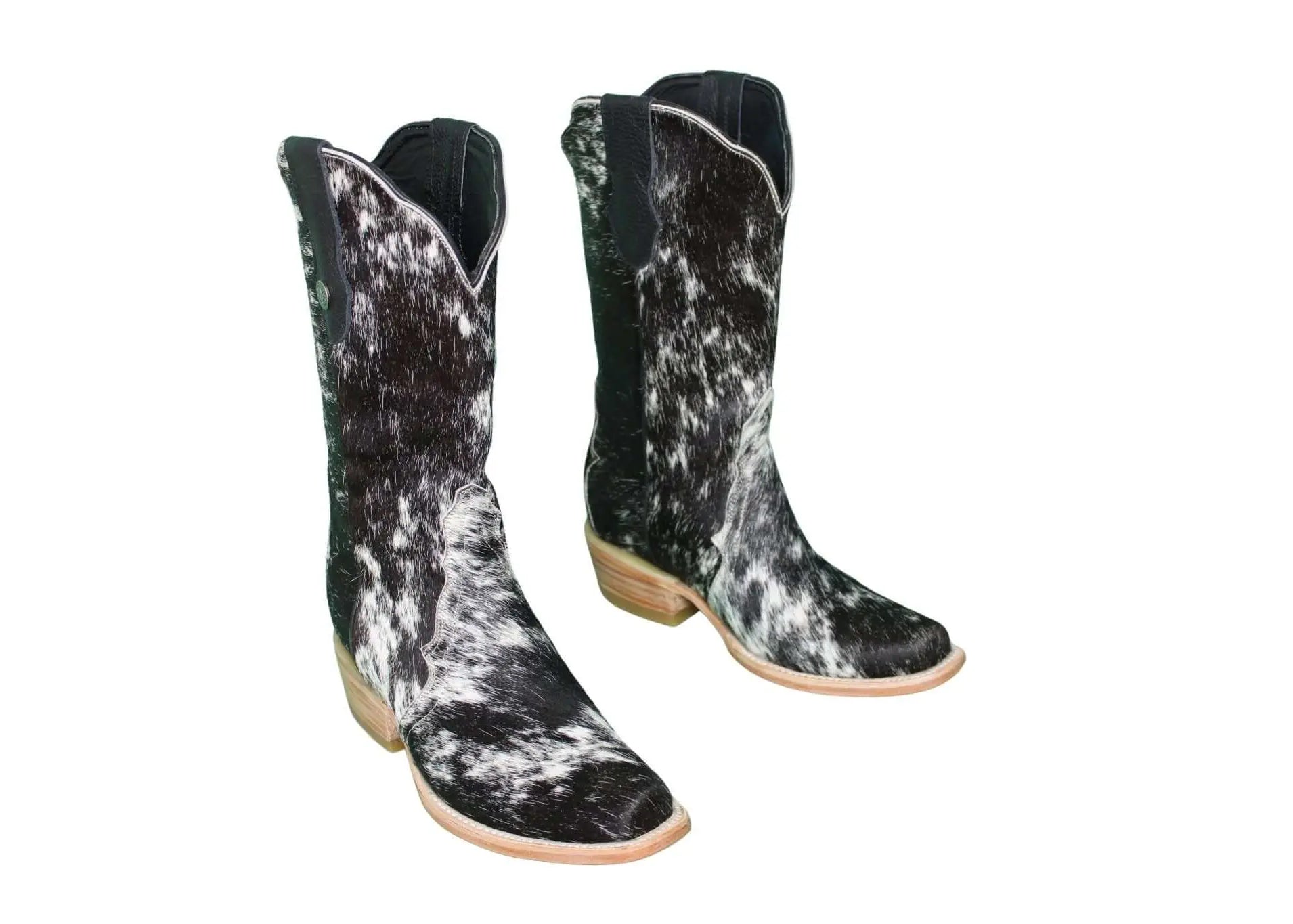 Carmen Tall Cowhide Boots – Hair-on Hide – Size 6.5 – Handmade Western Boots for Women