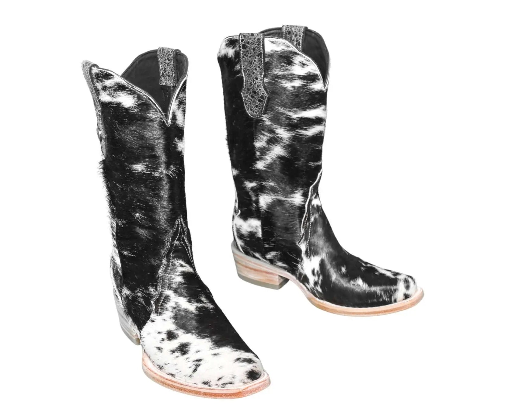 Carmen Tall Cowhide Boots – Hair-on Hide – Size 6.5 – Handmade Western Boots for Women