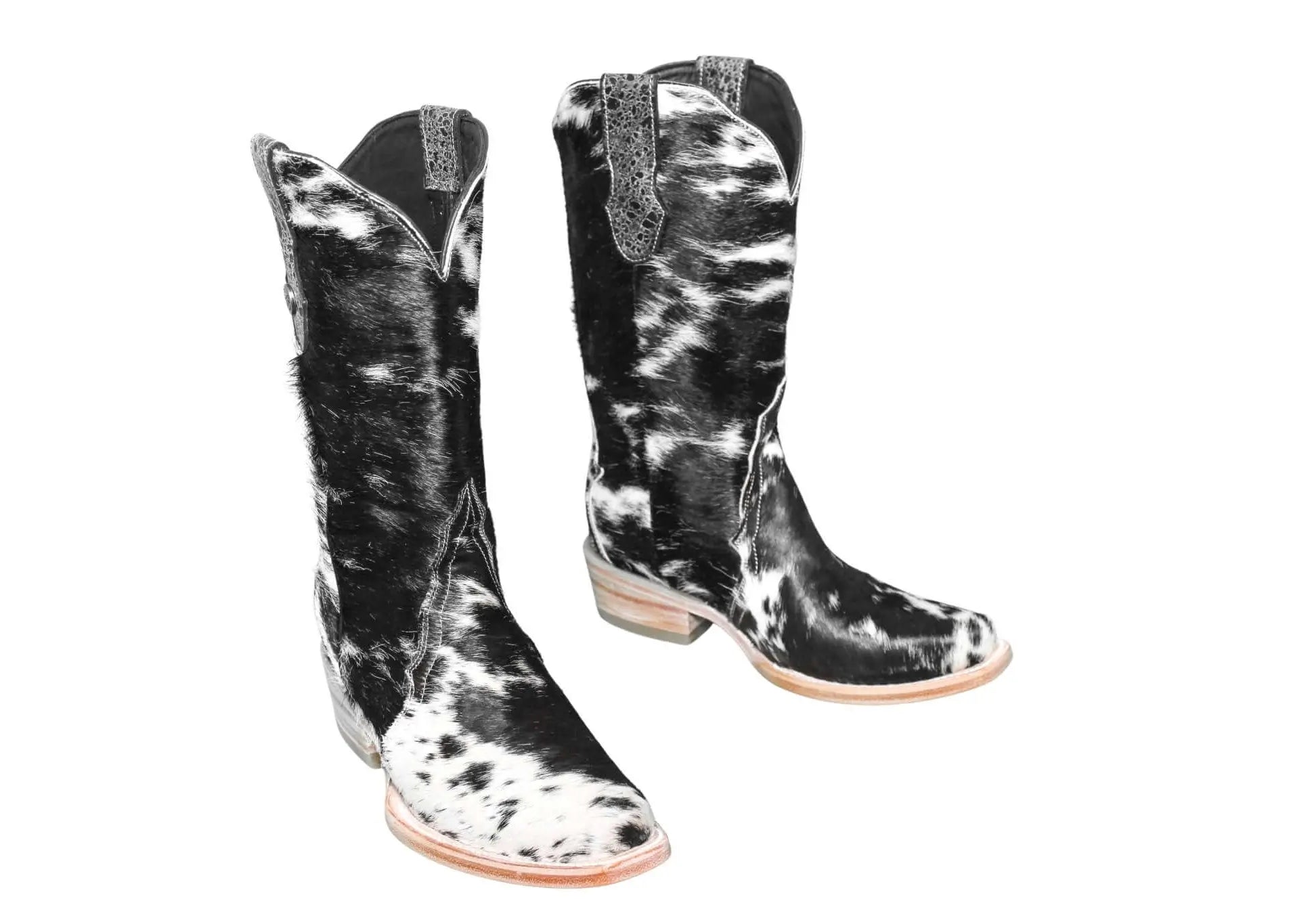 Carmen Tall Cowhide Boots – Hair-on Hide – Size 6.5 – Handmade Western Boots for Women