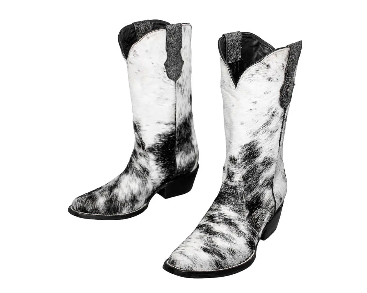 Carmen Tall Cowhide Boots – Hair-on Hide – Size 7 – Handmade Western Boots for Women