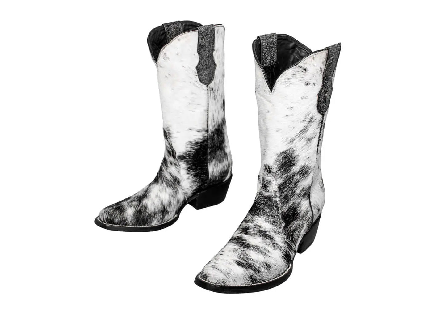 Carmen Tall Cowhide Boots – Hair-on Hide – Size 7 – Handmade Western Boots for Women