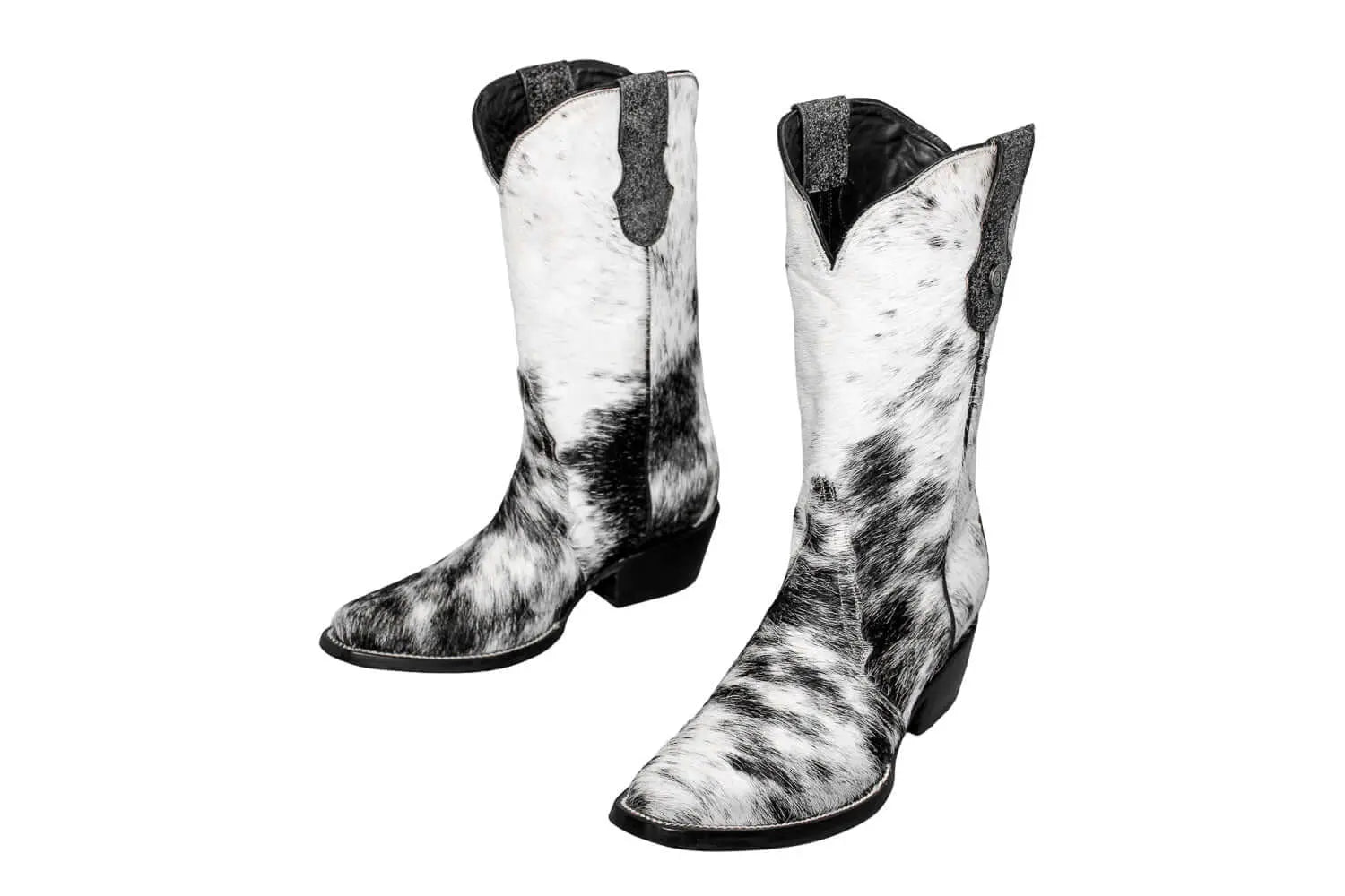 Carmen Tall Cowhide Boots – Hair-on Hide – Size 7 – Handmade Western Boots for Women