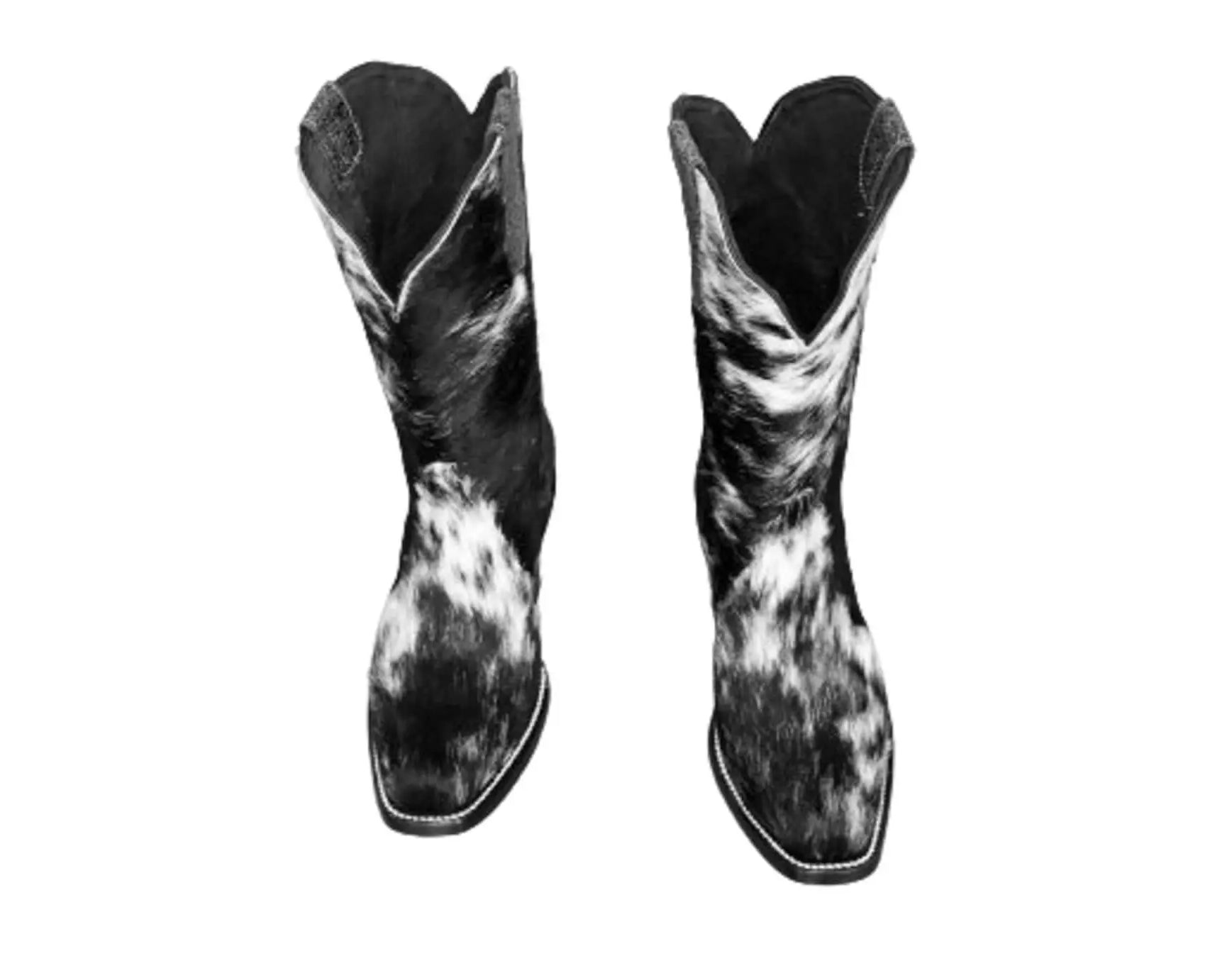 Carmen Tall Cowhide Boots – Hair-on Hide – Size 7 – Handmade Western Boots for Women