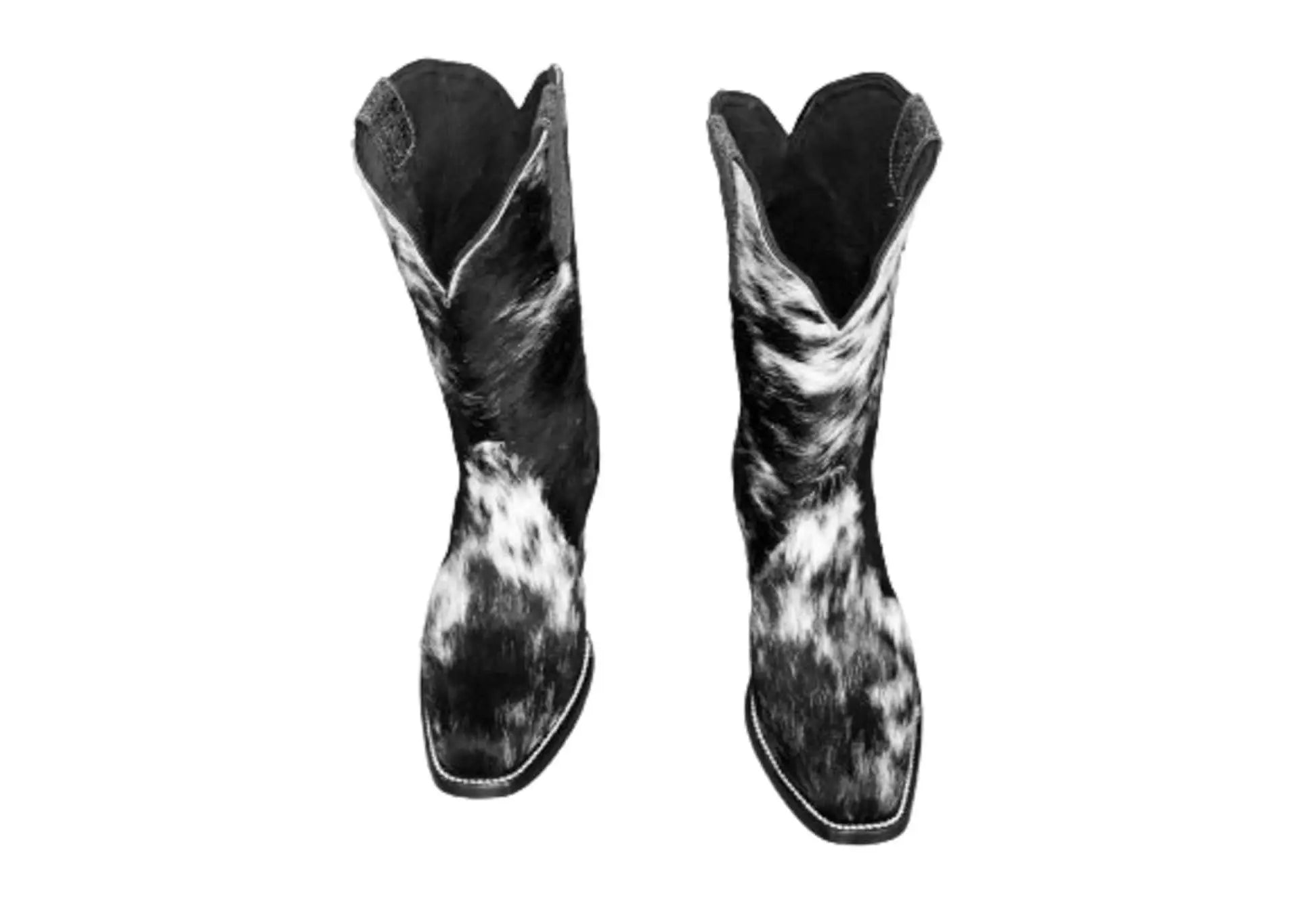 Carmen Tall Cowhide Boots – Hair-on Hide – Size 7 – Handmade Western Boots for Women
