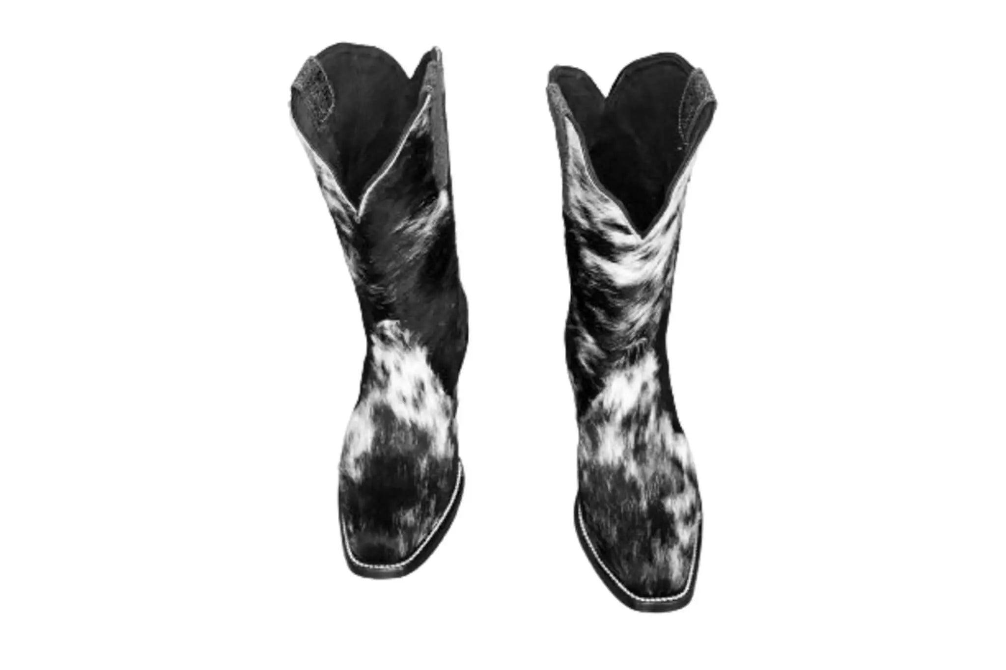 Carmen Tall Cowhide Boots – Hair-on Hide – Size 7 – Handmade Western Boots for Women
