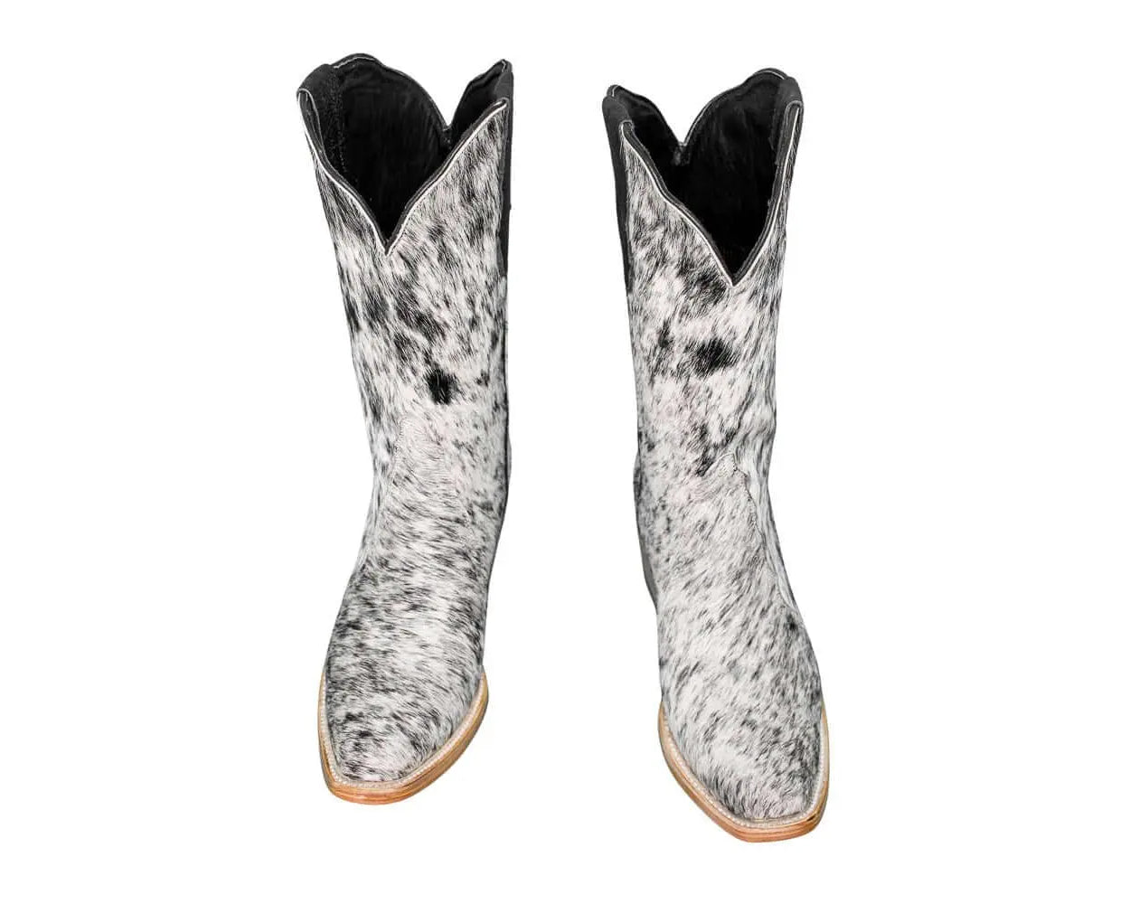 Carmen Tall Cowhide Boots – Hair-on Hide – Size 7 – Handmade Western Boots for Women