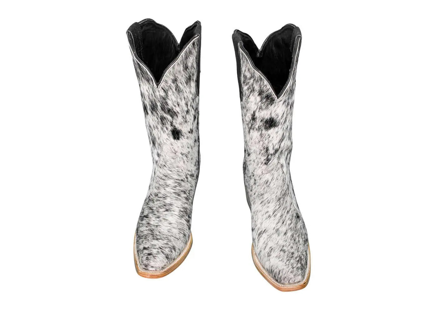 Carmen Tall Cowhide Boots – Hair-on Hide – Size 7 – Handmade Western Boots for Women