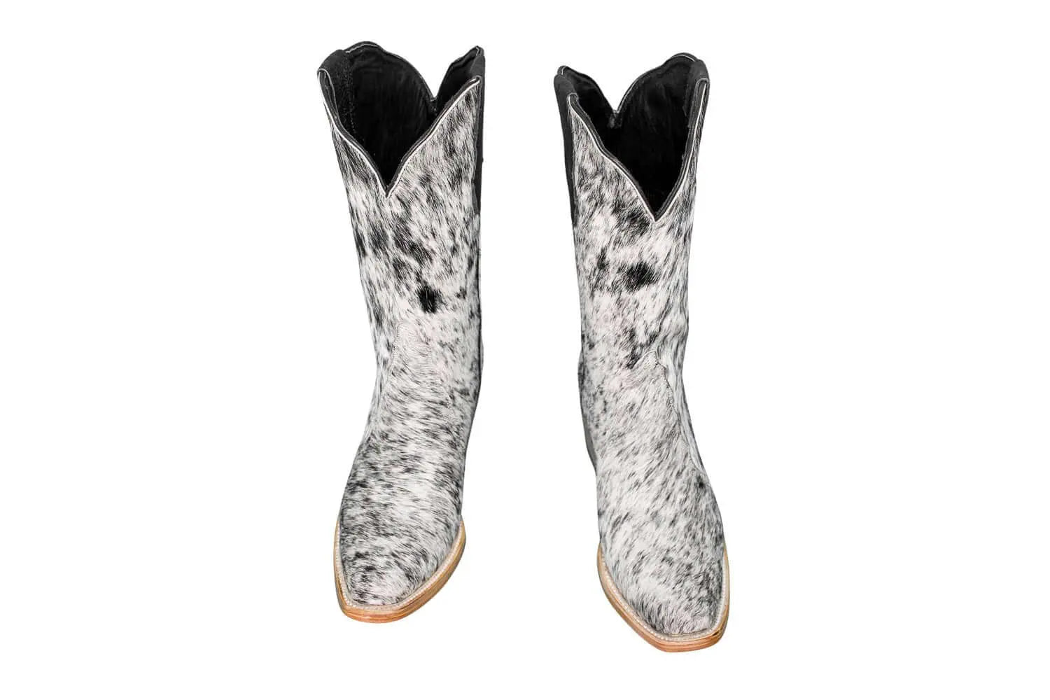Carmen Tall Cowhide Boots – Hair-on Hide – Size 7 – Handmade Western Boots for Women