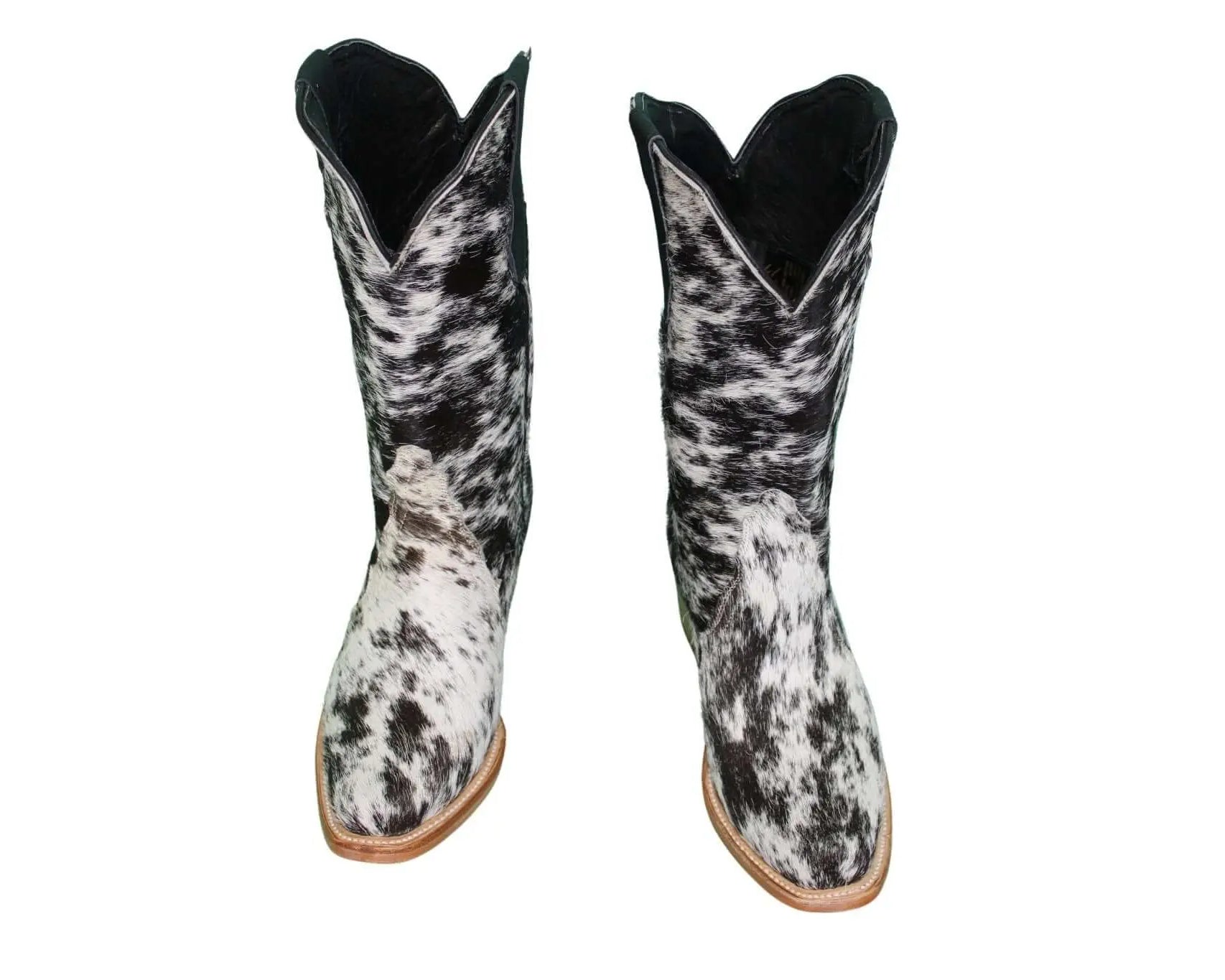 Carmen Tall Cowhide Boots – Hair-on Hide – Size 7 – Handmade Western Boots for Women