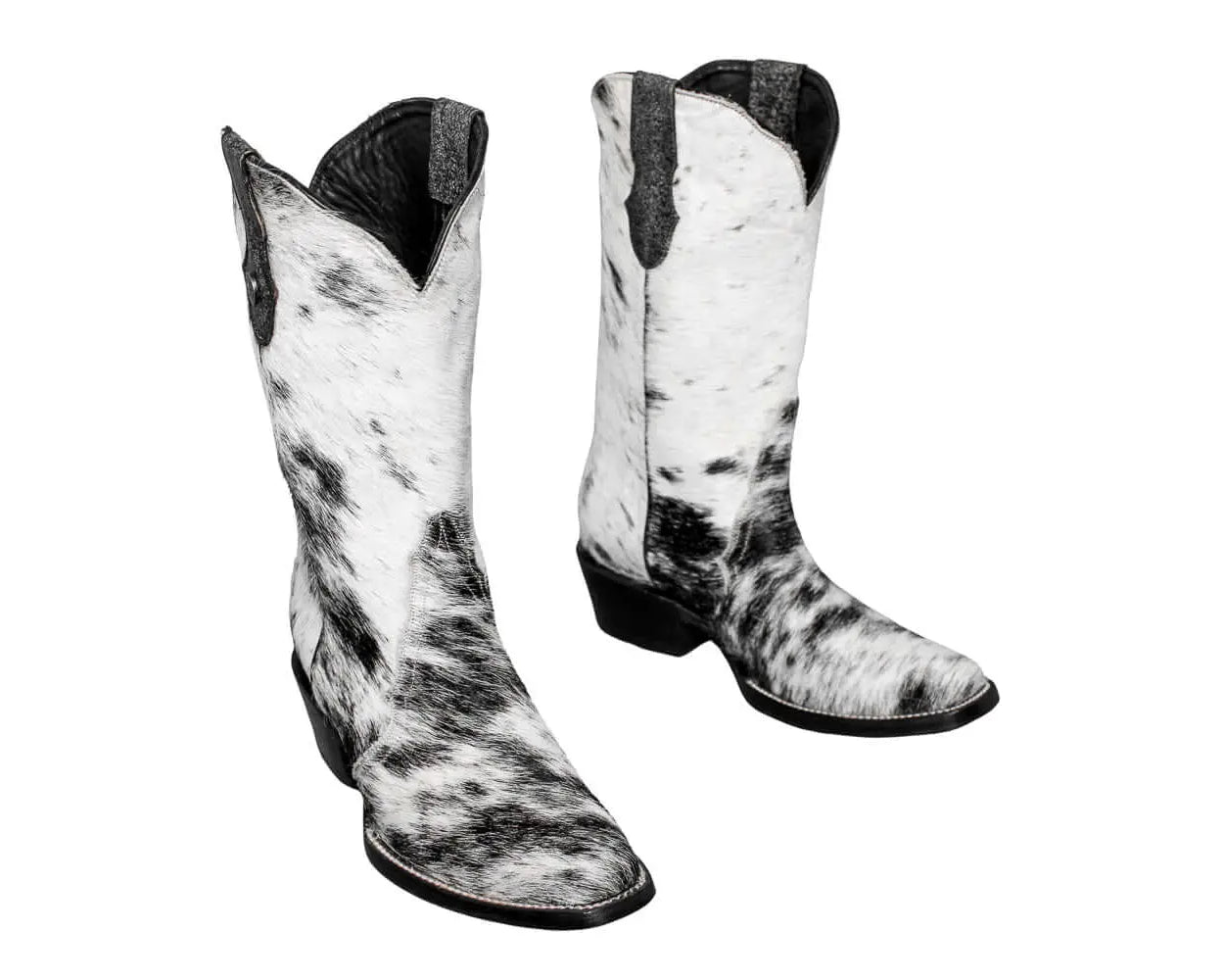 Carmen Tall Cowhide Boots – Hair-on Hide – Size 7 – Handmade Western Boots for Women