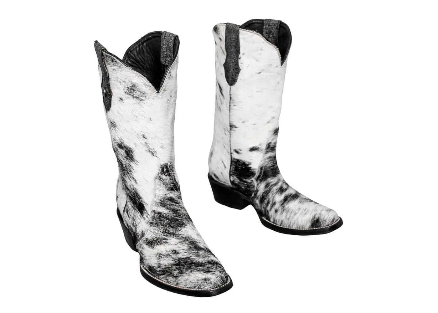 Carmen Tall Cowhide Boots – Hair-on Hide – Size 7 – Handmade Western Boots for Women