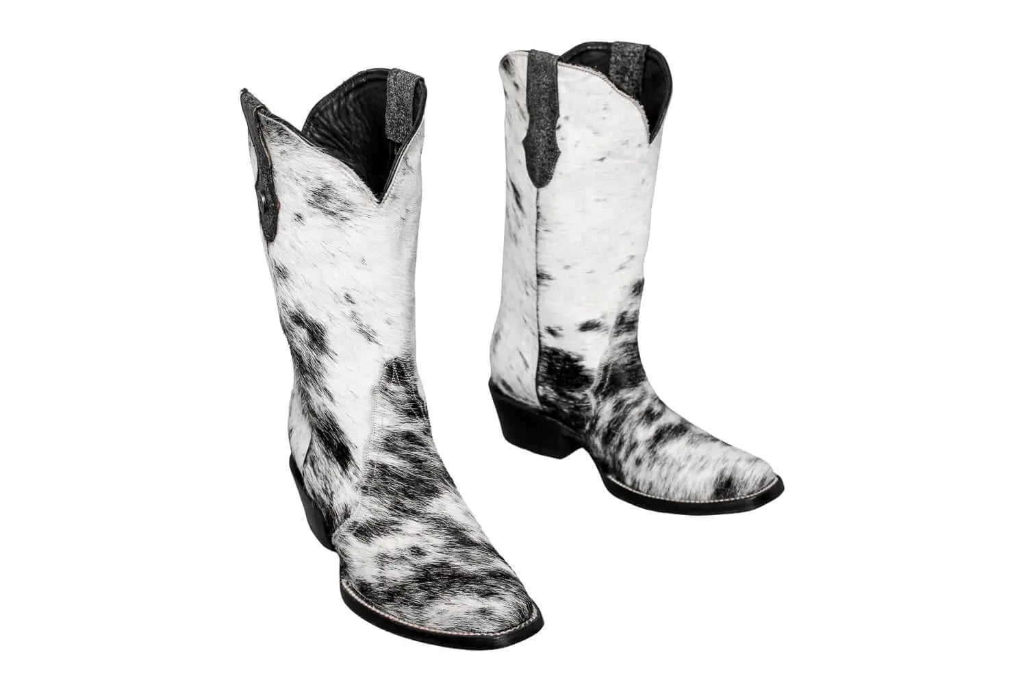 Carmen Tall Cowhide Boots – Hair-on Hide – Size 7 – Handmade Western Boots for Women