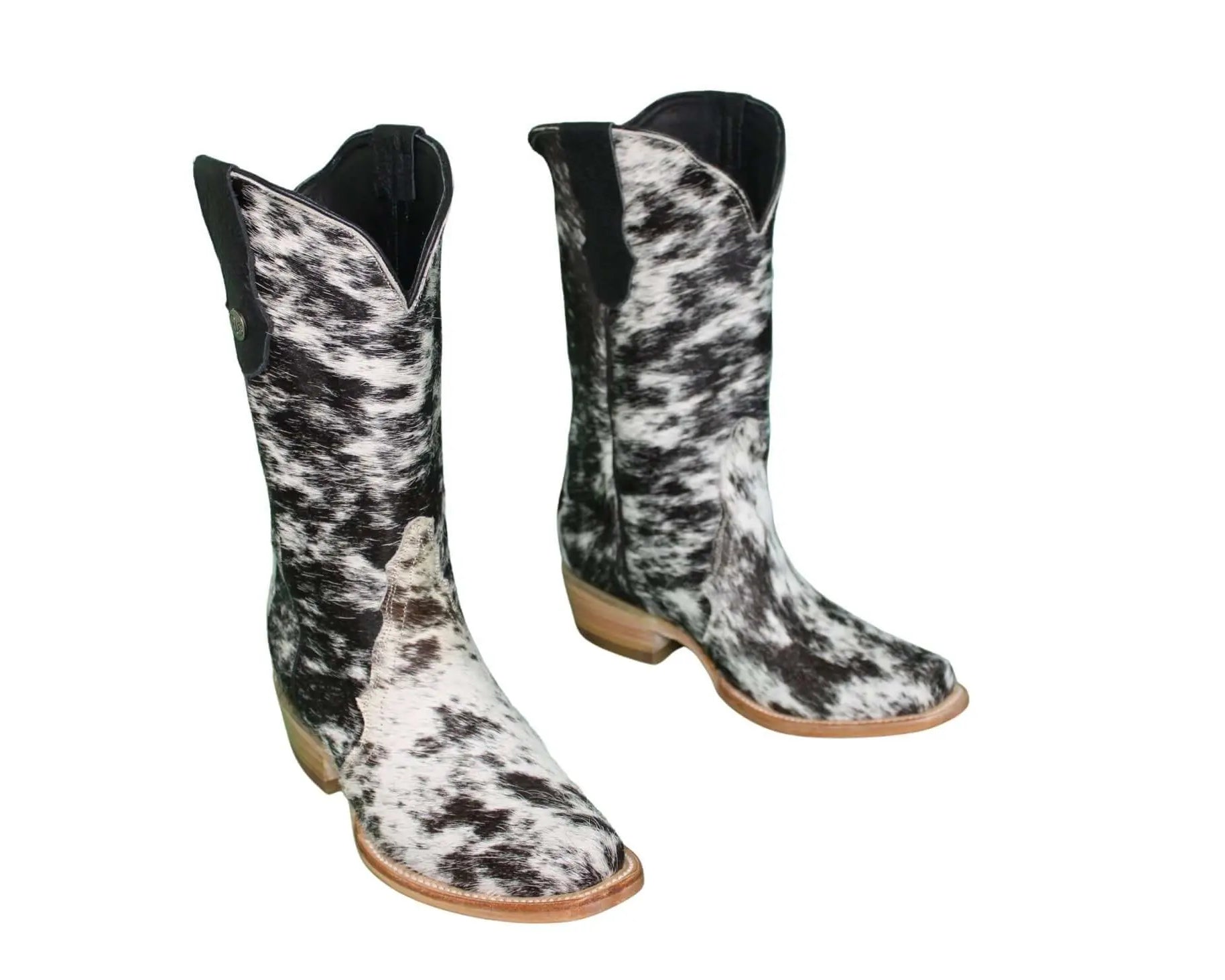 Carmen Tall Cowhide Boots – Hair-on Hide – Size 7 – Handmade Western Boots for Women