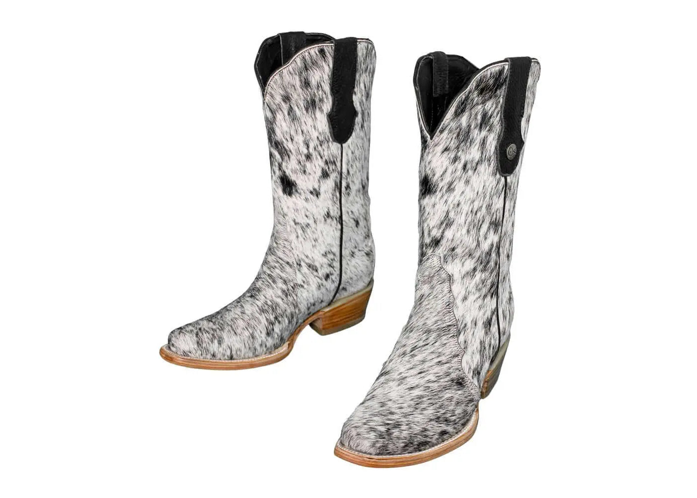 Carmen Tall Cowhide Boots – Hair-on Hide – Size 7 – Handmade Western Boots for Women