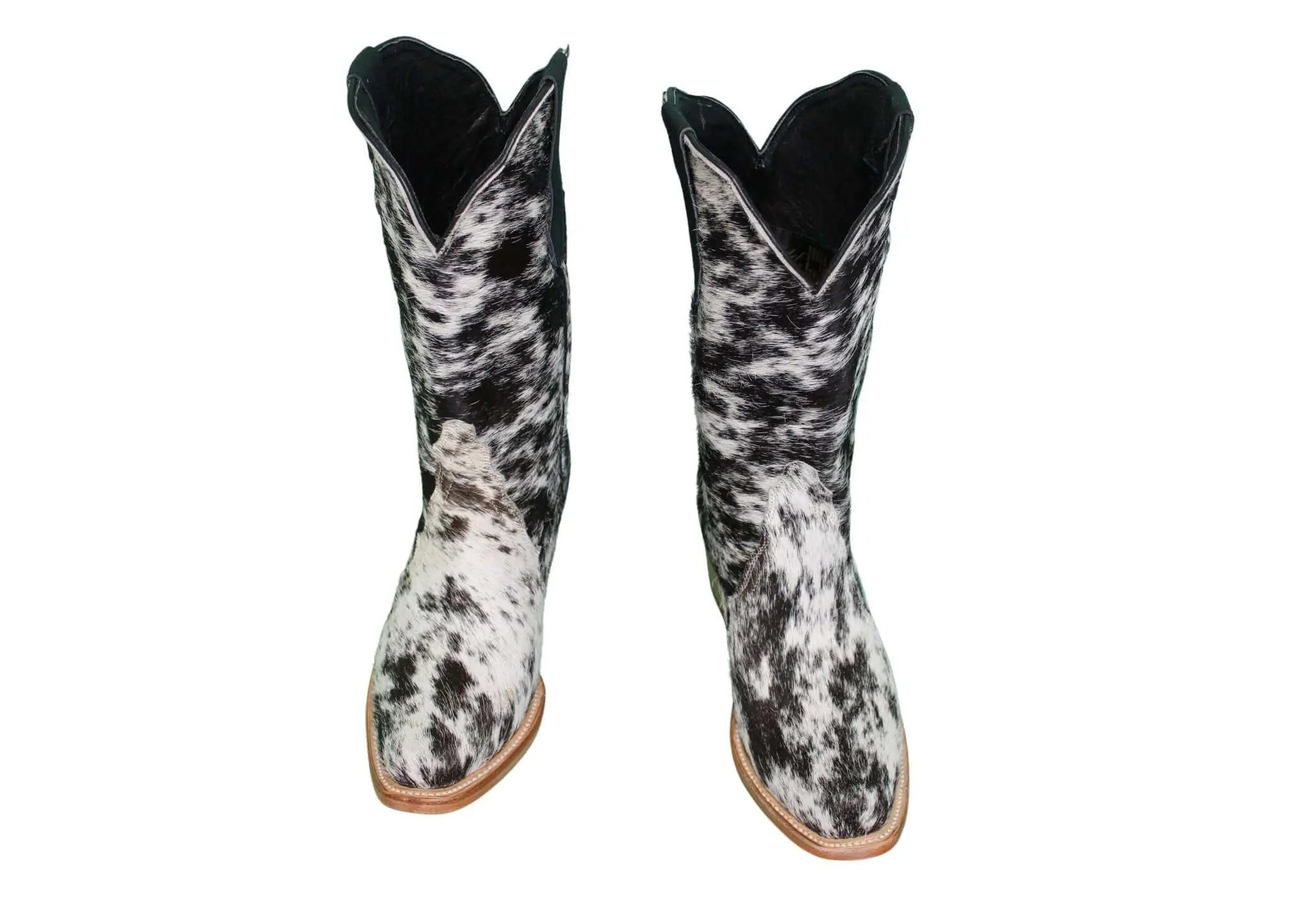 Carmen Tall Cowhide Boots – Hair-on Hide – Size 7 – Handmade Western Boots for Women