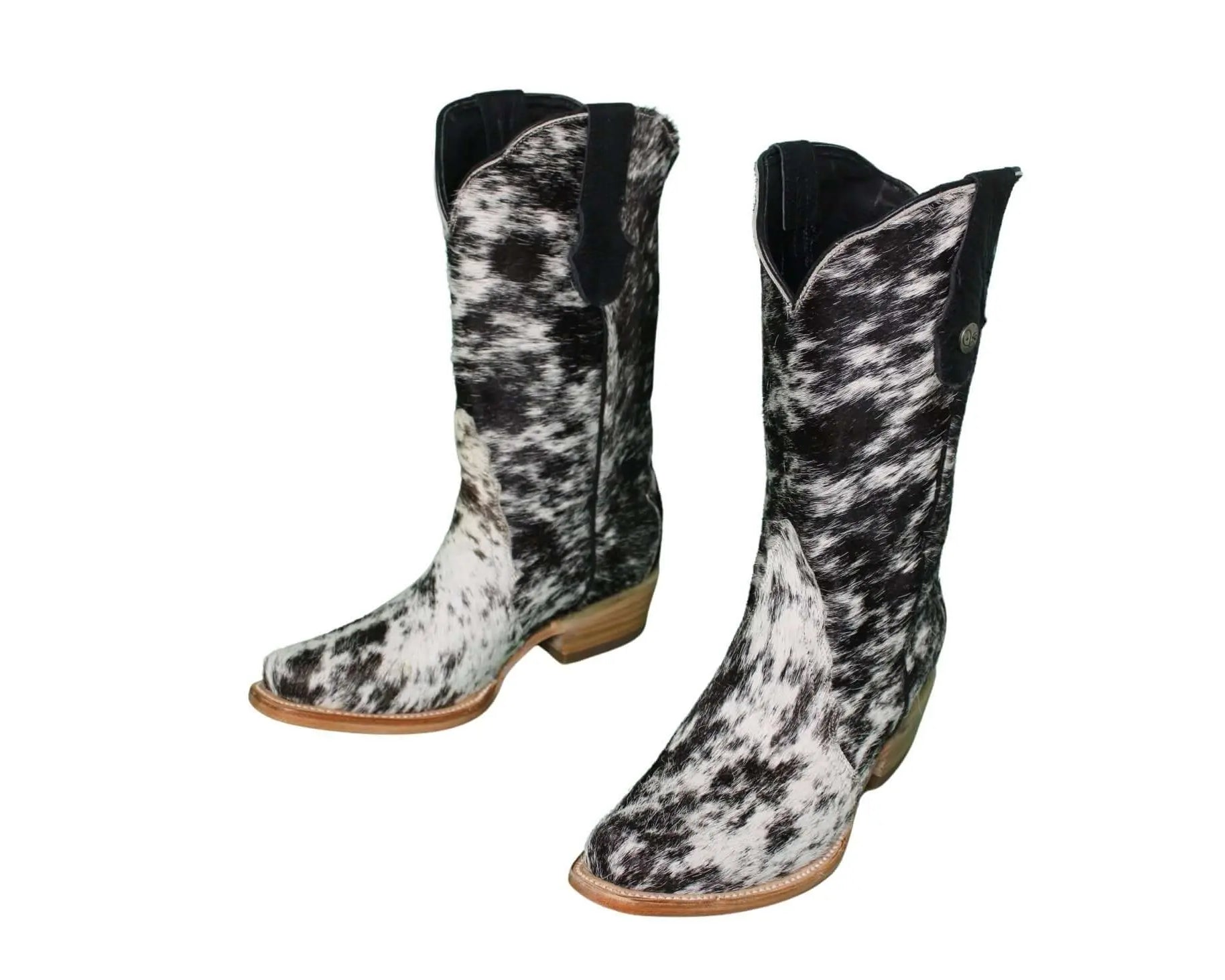 Carmen Tall Cowhide Boots – Hair-on Hide – Size 7 – Handmade Western Boots for Women