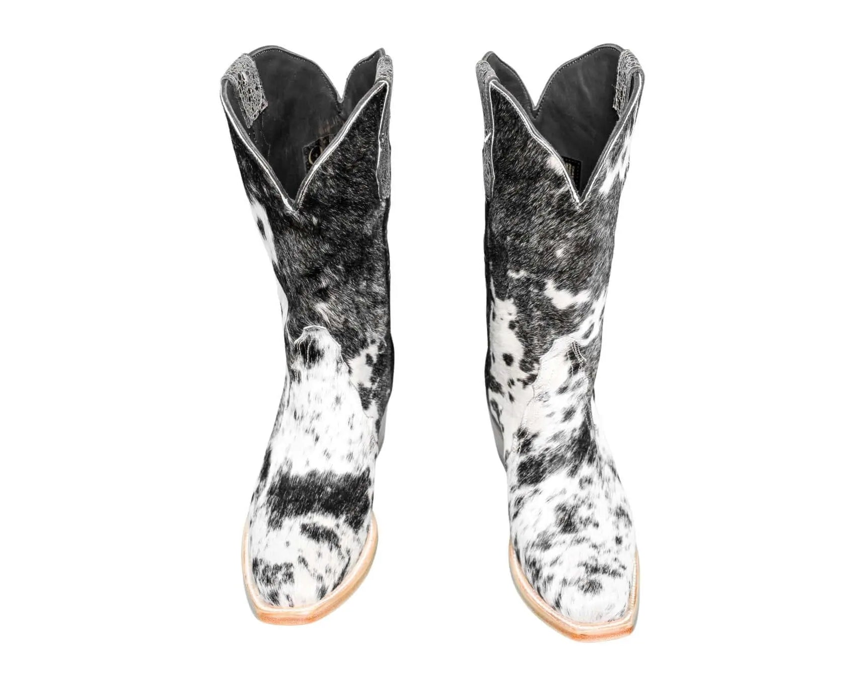 Carmen Tall Cowhide Boots – Hair-on Hide – Size 8 – Handmade Western Boots for Women