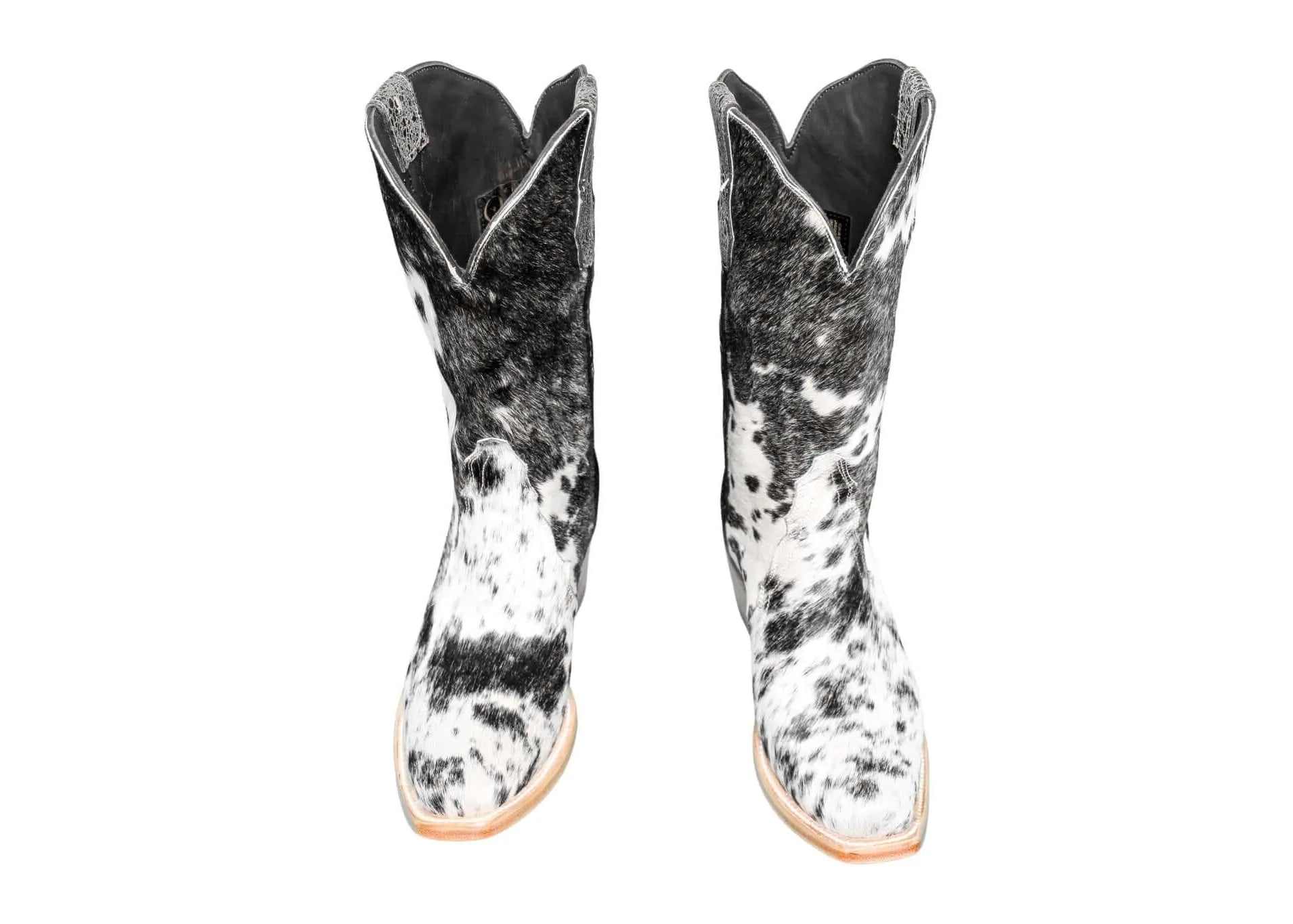 Carmen Tall Cowhide Boots – Hair-on Hide – Size 8 – Handmade Western Boots for Women