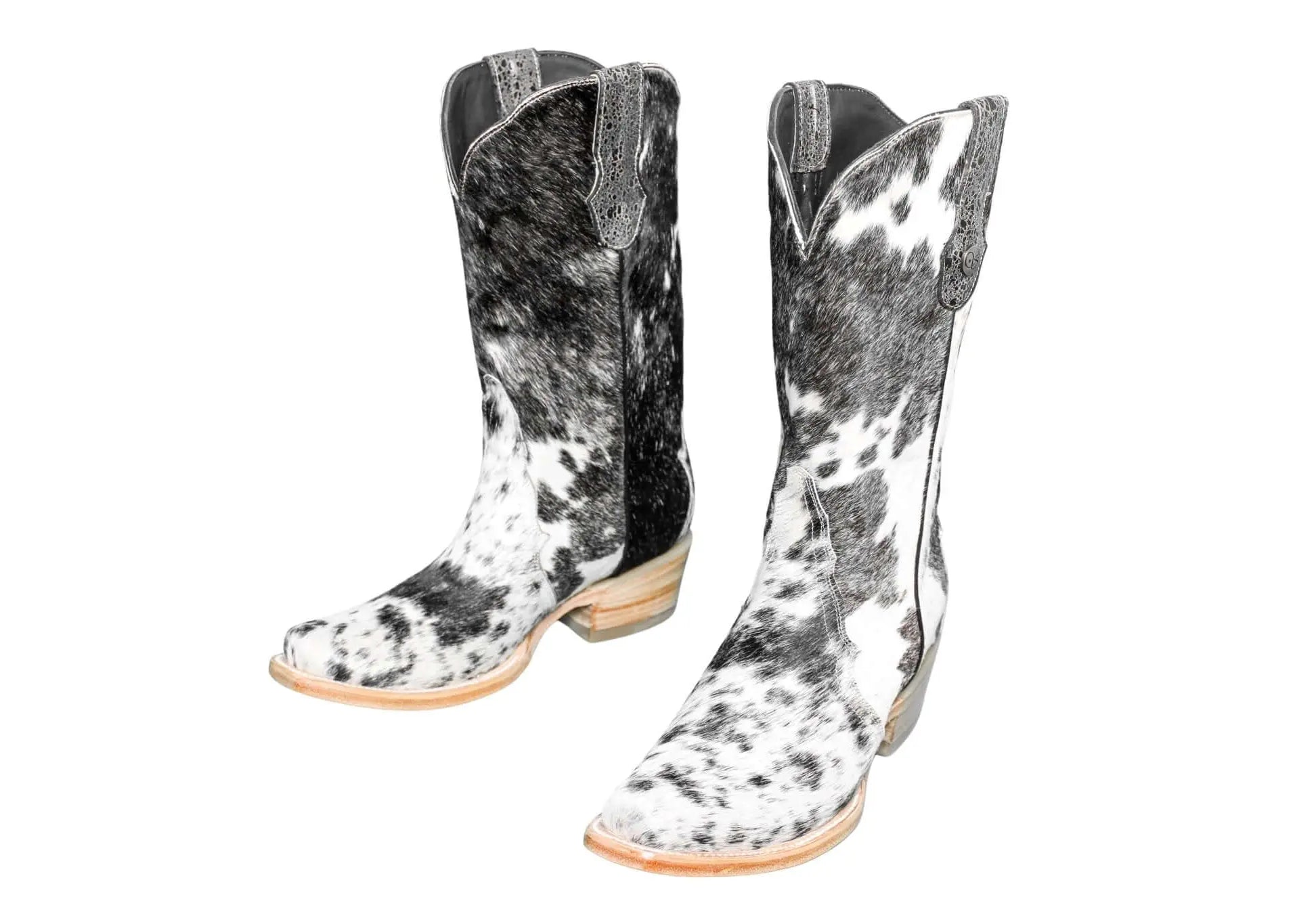 Carmen Tall Cowhide Boots – Hair-on Hide – Size 8 – Handmade Western Boots for Women