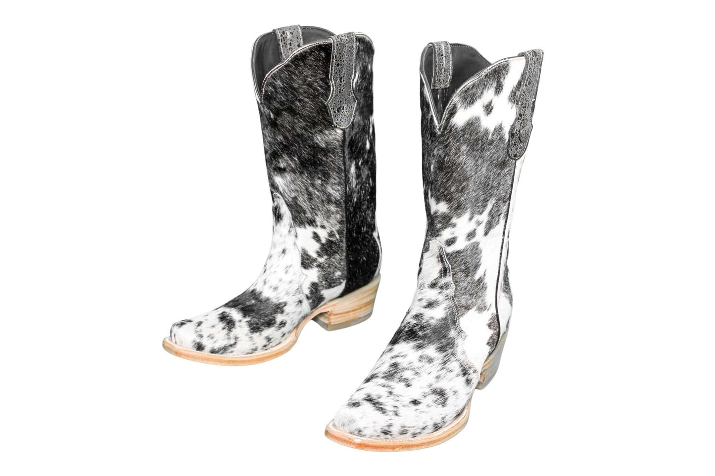 Carmen Tall Cowhide Boots – Hair-on Hide – Size 8 – Handmade Western Boots for Women