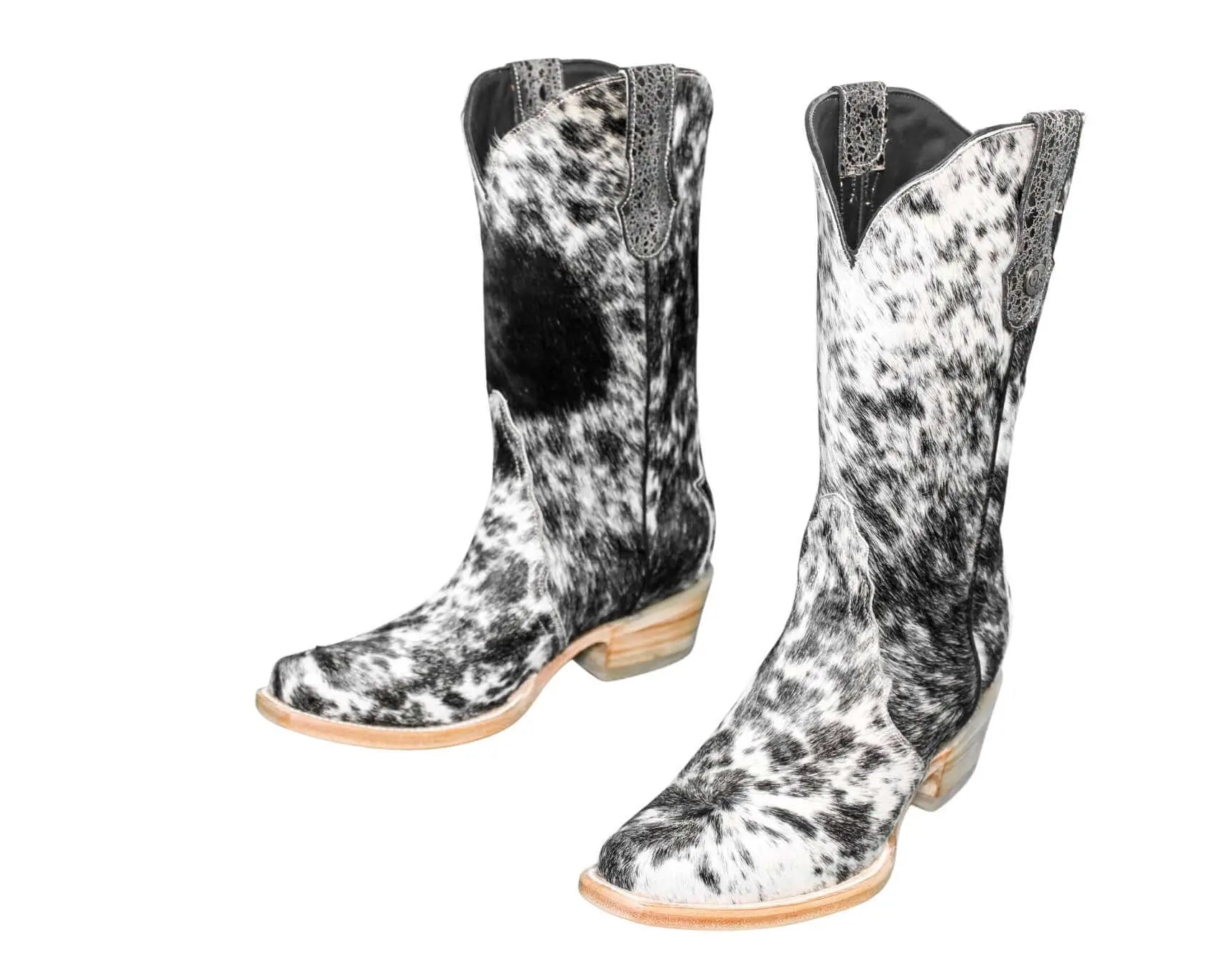 Carmen Tall Cowhide Boots – Hair-on Hide – Size 8.5 – Handmade Western Boots for Women