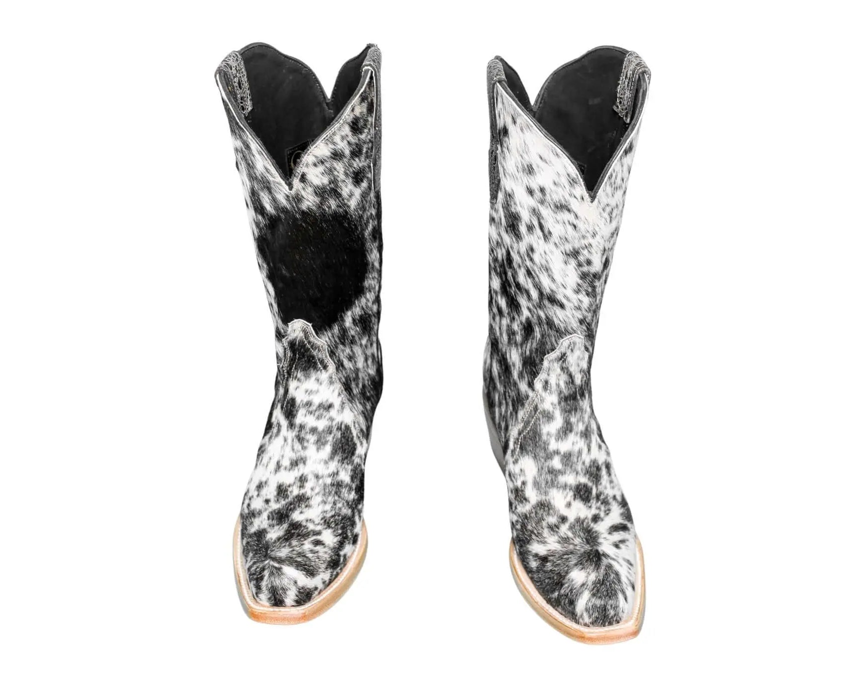 Carmen Tall Cowhide Boots – Hair-on Hide – Size 8.5 – Handmade Western Boots for Women