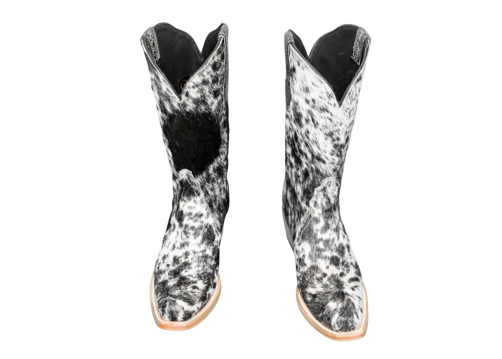 Carmen Tall Cowhide Boots – Hair-on Hide – Size 8.5 – Handmade Western Boots for Women