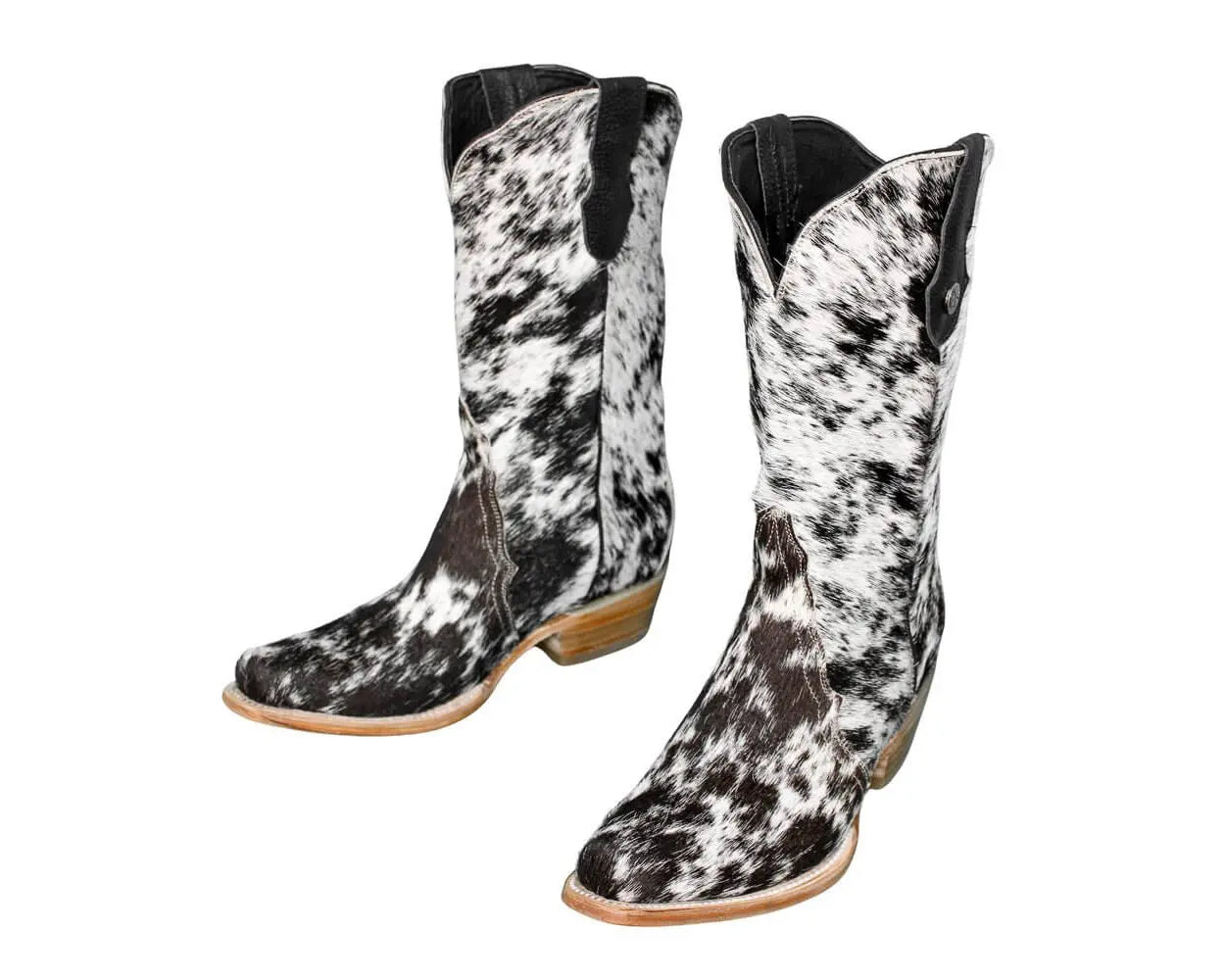 Carmen Tall Cowhide Boots – Hair-on Hide – Size 8.5 – Handmade Western Boots for Women