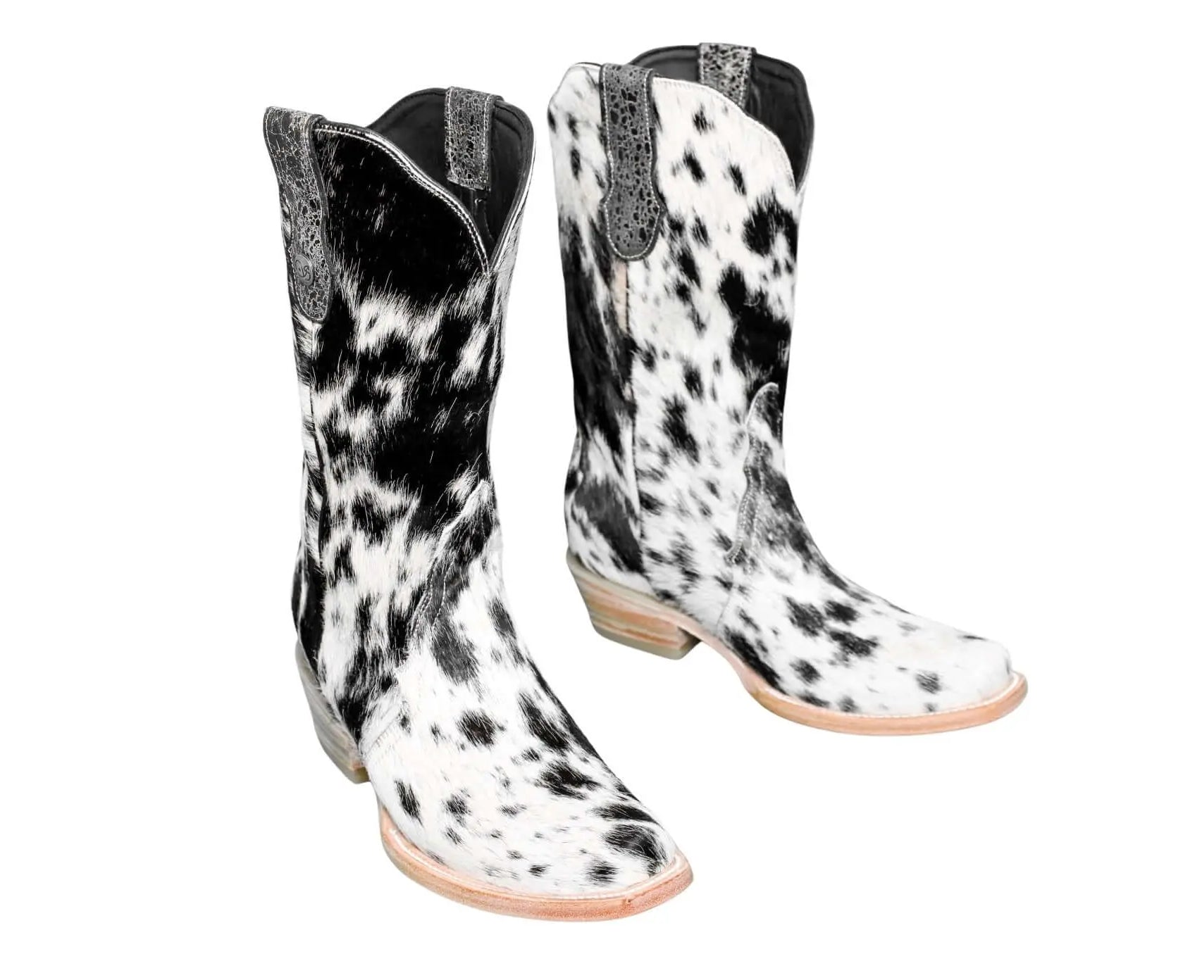 Carmen Tall Cowhide Boots – Hair-on Hide – Size 8.5 – Handmade Western Boots for Women