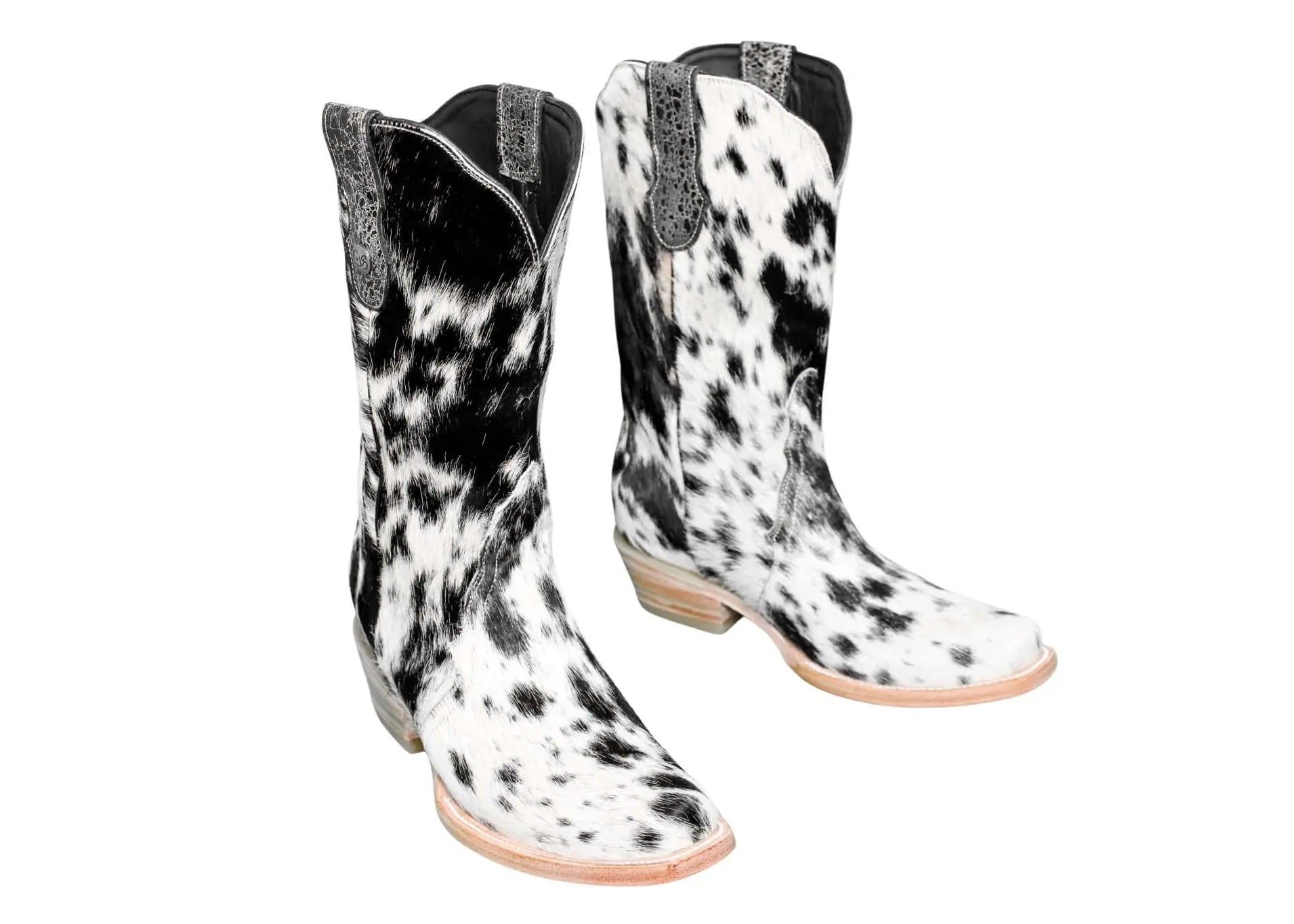 Carmen Tall Cowhide Boots – Hair-on Hide – Size 8.5 – Handmade Western Boots for Women