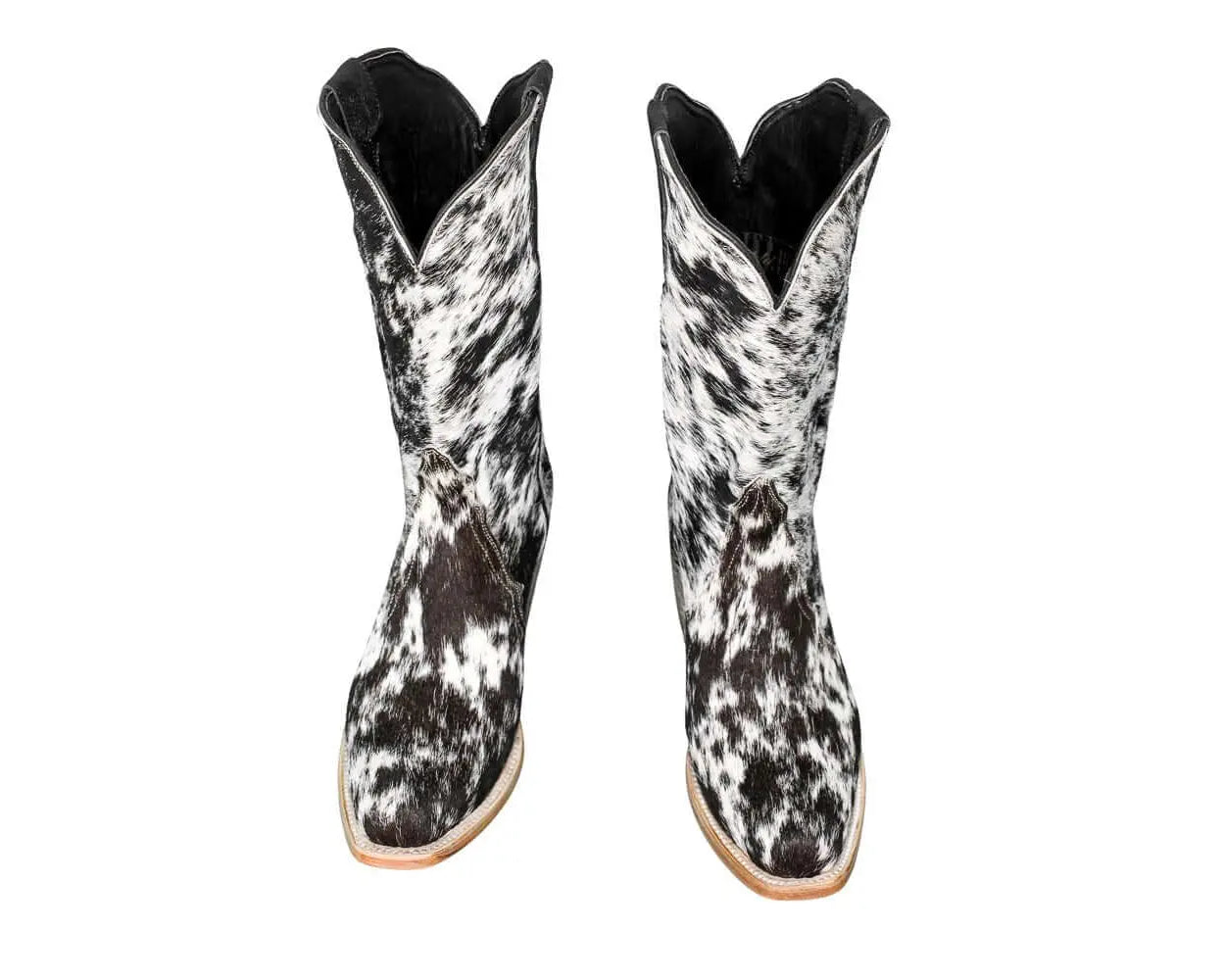 Carmen Tall Cowhide Boots – Hair-on Hide – Size 8.5 – Handmade Western Boots for Women