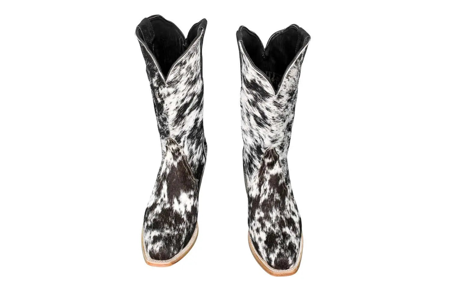 Carmen Tall Cowhide Boots – Hair-on Hide – Size 8.5 – Handmade Western Boots for Women