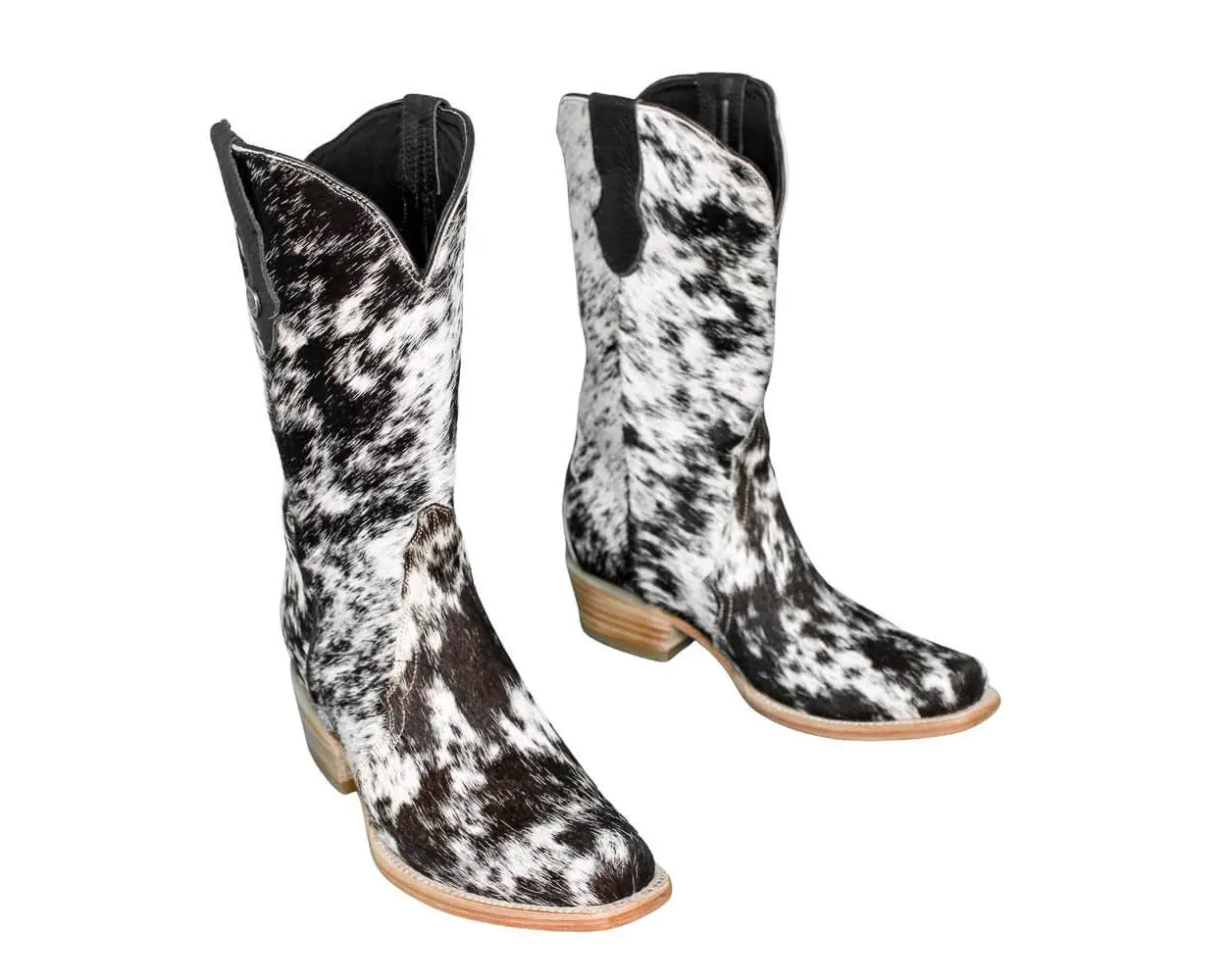 Carmen Tall Cowhide Boots – Hair-on Hide – Size 8.5 – Handmade Western Boots for Women