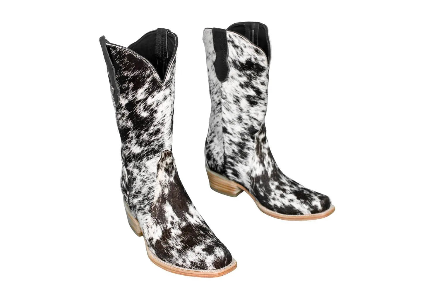 Carmen Tall Cowhide Boots – Hair-on Hide – Size 8.5 – Handmade Western Boots for Women