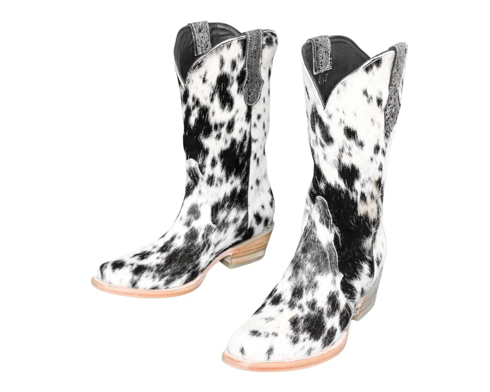 Carmen Tall Cowhide Boots – Hair-on Hide – Size 8.5 – Handmade Western Boots for Women