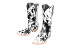 Carmen Tall Cowhide Boots – Hair-on Hide – Size 8.5 – Handmade Western Boots for Women