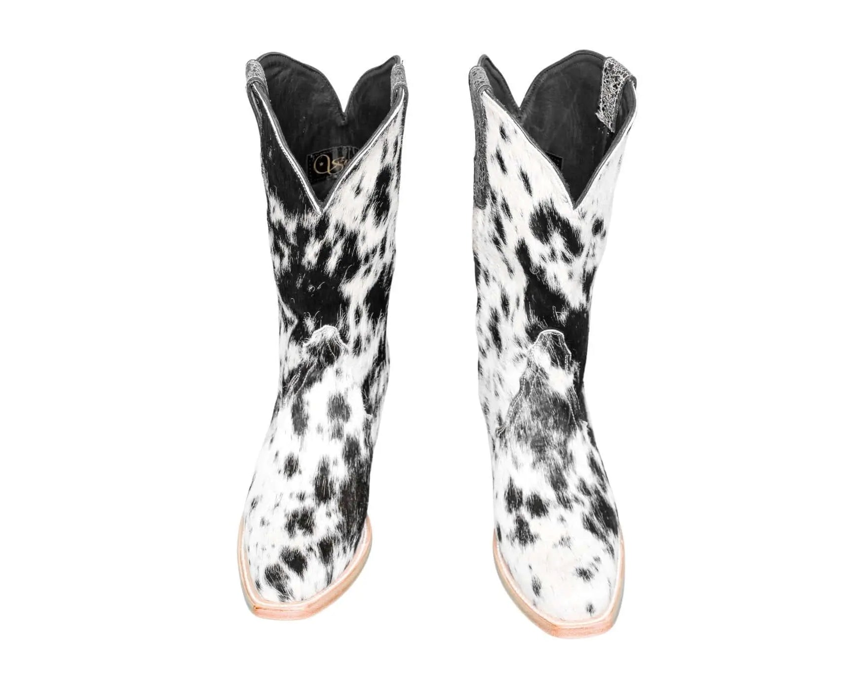 Carmen Tall Cowhide Boots – Hair-on Hide – Size 8.5 – Handmade Western Boots for Women