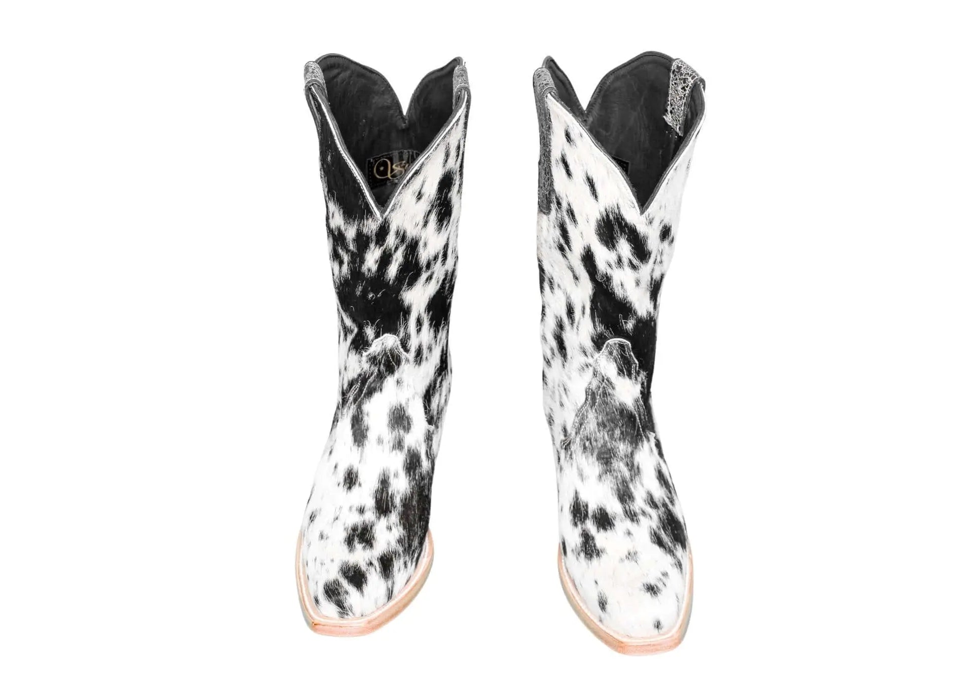 Carmen Tall Cowhide Boots – Hair-on Hide – Size 8.5 – Handmade Western Boots for Women