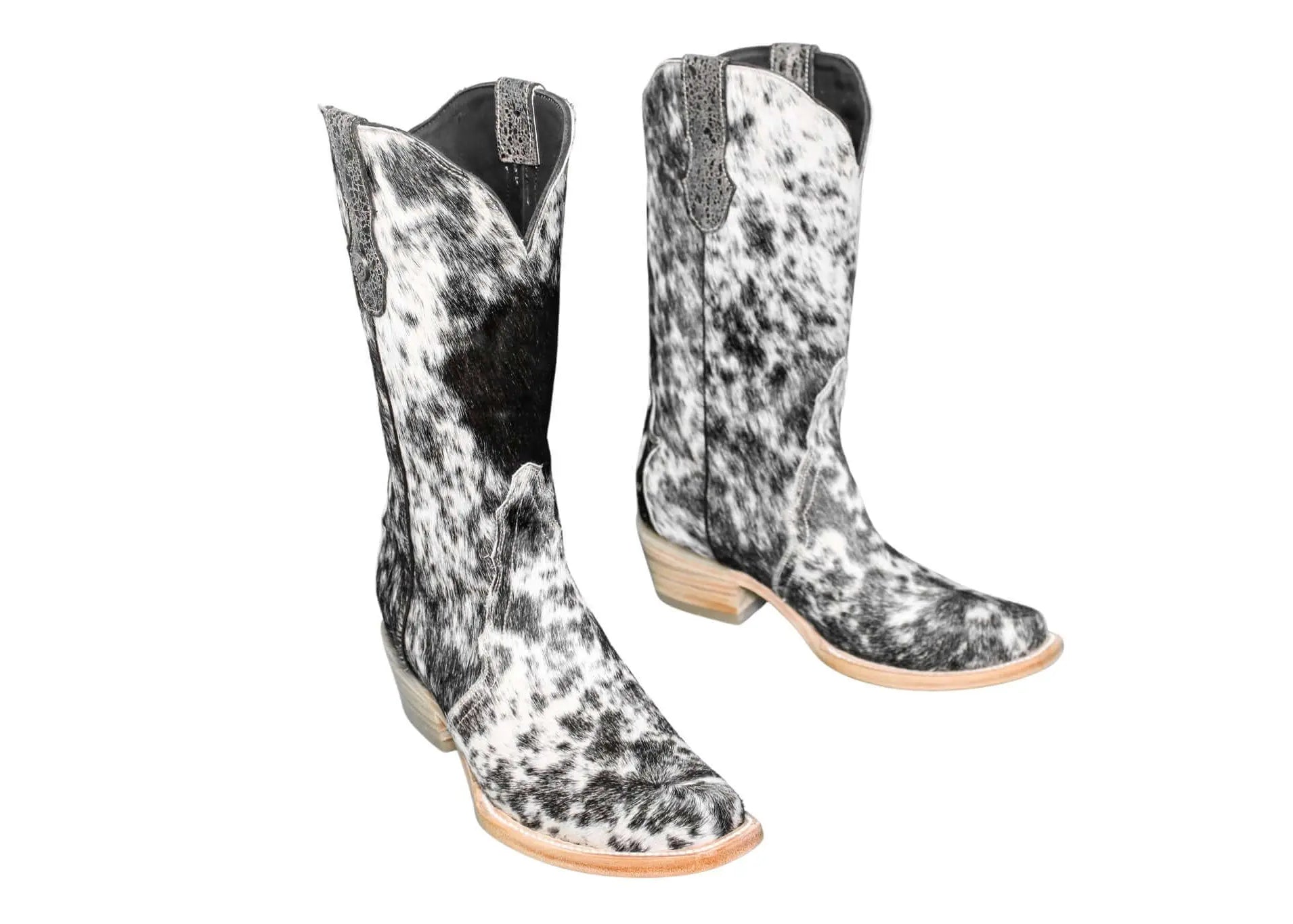 Carmen Tall Cowhide Boots – Hair-on Hide – Size 8.5 – Handmade Western Boots for Women