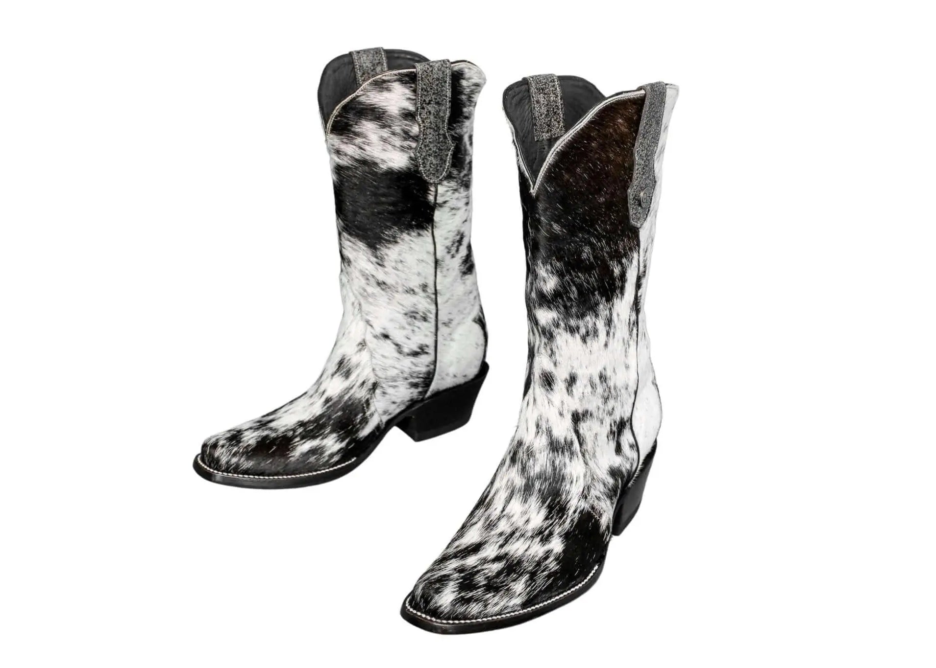 Carmen Tall Cowhide Boots – Hair-on Hide – Size 9 – Handmade Western Boots for Women