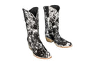 Carmen Tall Cowhide Boots – Hair-on Hide – Size 9 – Handmade Western Boots for Women