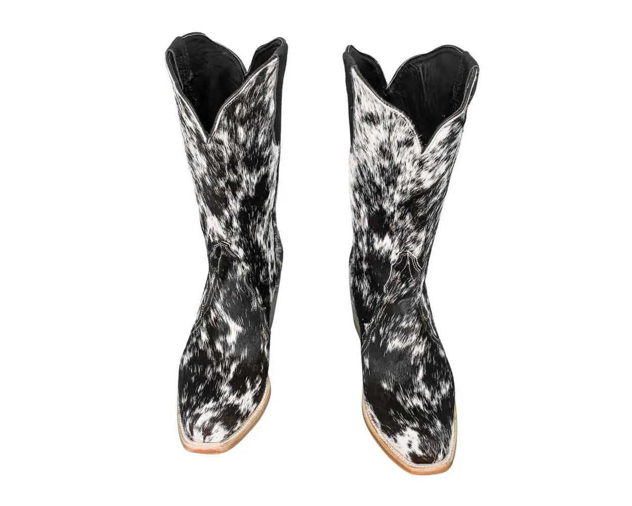 Carmen Tall Cowhide Boots – Hair-on Hide – Size 9 – Handmade Western Boots for Women