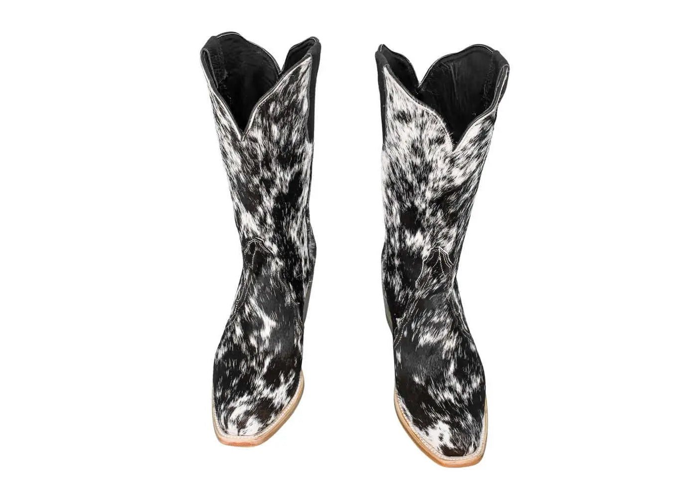 Carmen Tall Cowhide Boots – Hair-on Hide – Size 9 – Handmade Western Boots for Women